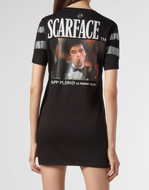 T-shirt Dress Round Neck SS Scarface | Philipp Plein Outlet