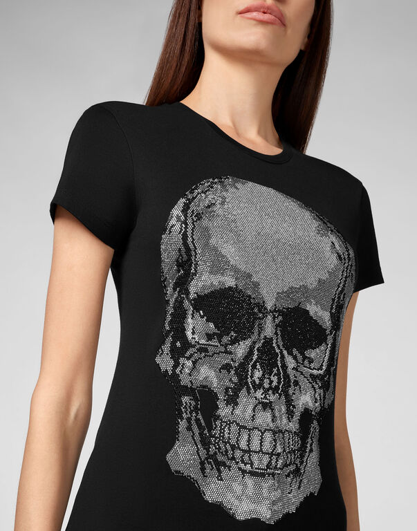 T-shirt Round Neck SS Classic Skull strass | Philipp Plein Outlet