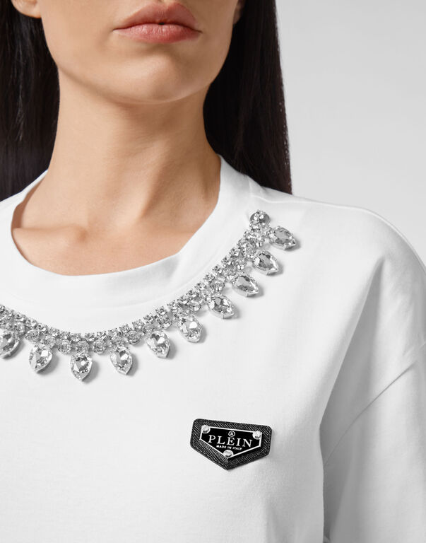 T-shirt Round Neck SS Crystal Chain | Philipp Plein Outlet