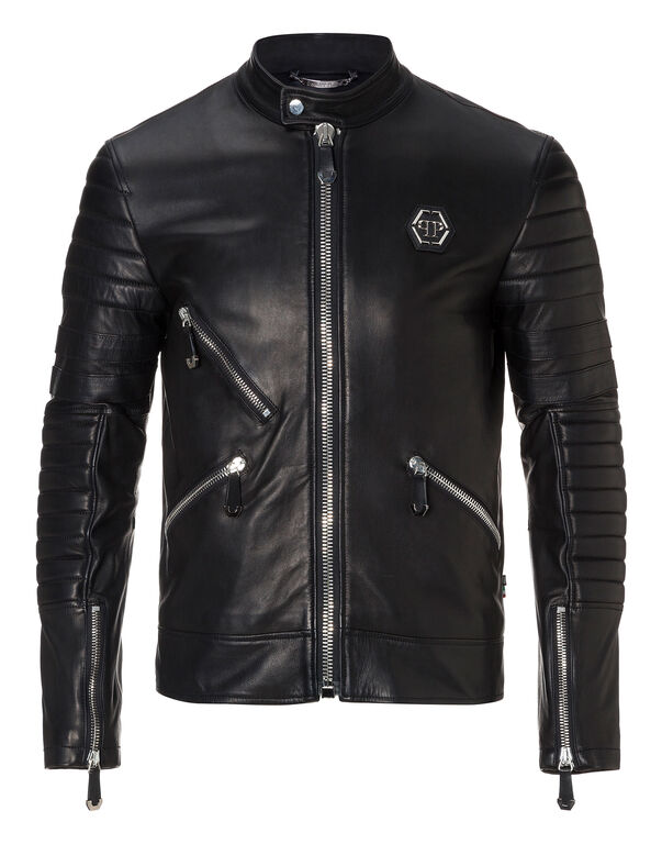 Leather Jacket "Mayday" | Philipp Plein Outlet