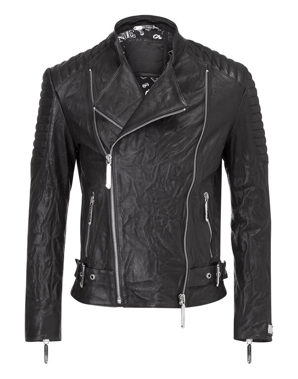 leather jacket "first tattoo" - Jacken - Bekleidung - Herren | Philipp  Plein Outlet