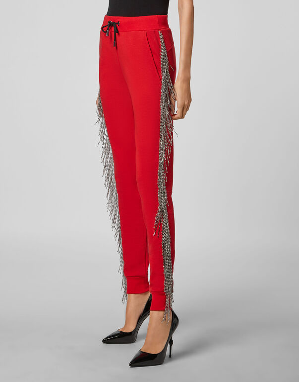Jogging Trousers Crystal Fringe | Philipp Plein Outlet