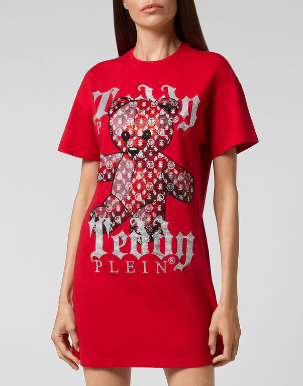 T-Shirt Short Dresses Monogram Teddy Bear | Philipp Plein Outlet