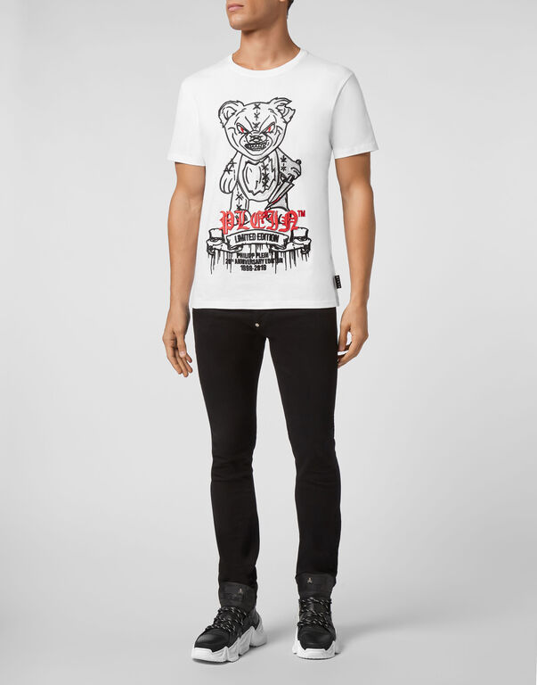 T-shirt Platinum Cut Round Neck Teddy Bear | Philipp Plein Outlet