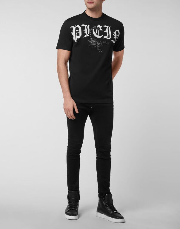 T-shirt Round Neck SS Scorpion with Crystals | Philipp Plein Outlet