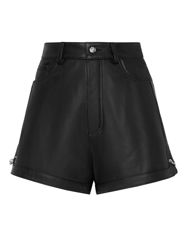 Leather Shorts Pants Pins | Philipp Plein Outlet