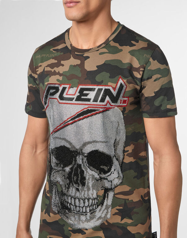 T-shirt Platinum Cut Round Neck Space Plein | Philipp Plein Outlet