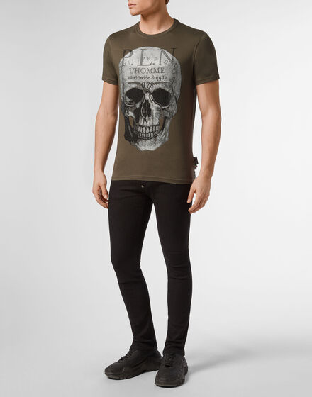 T-shirt Platinum Cut Round Neck Skull | Philipp Plein Outlet