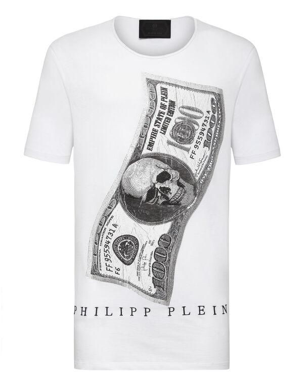 T-shirt Black Cut Round Neck Dollar | Philipp Plein Outlet