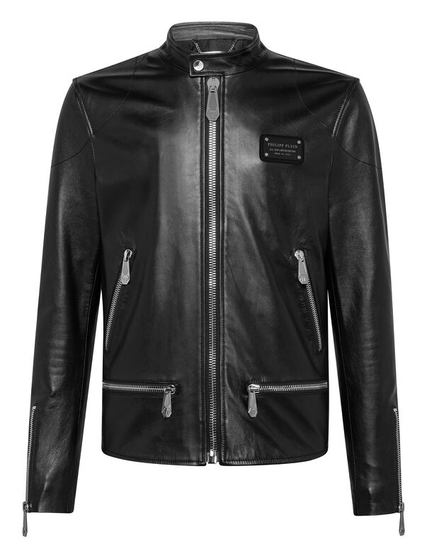 Leather Moto Jacket Original | Philipp Plein Outlet