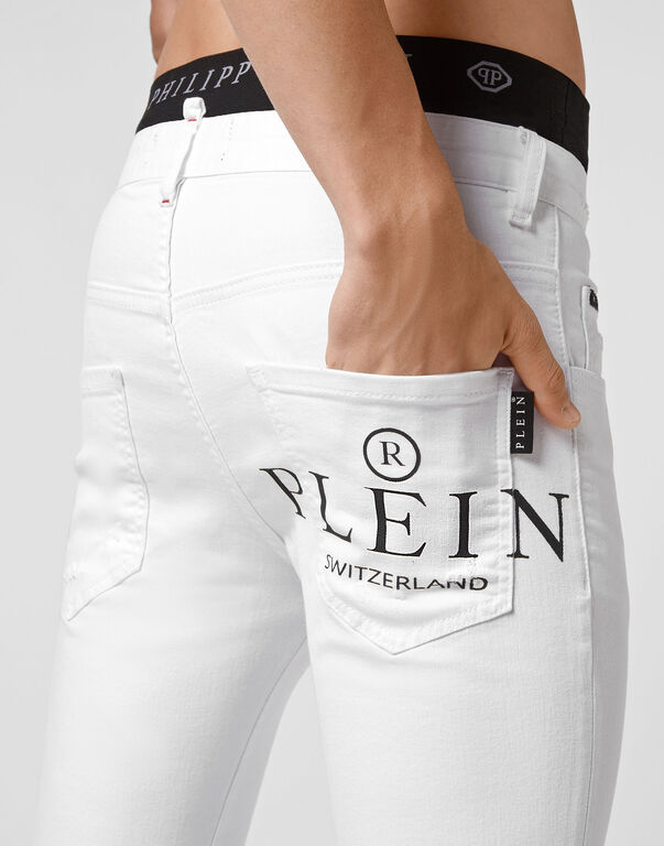 Denim Trousers Skinny Destroyed Iconic Plein | Philipp Plein Outlet