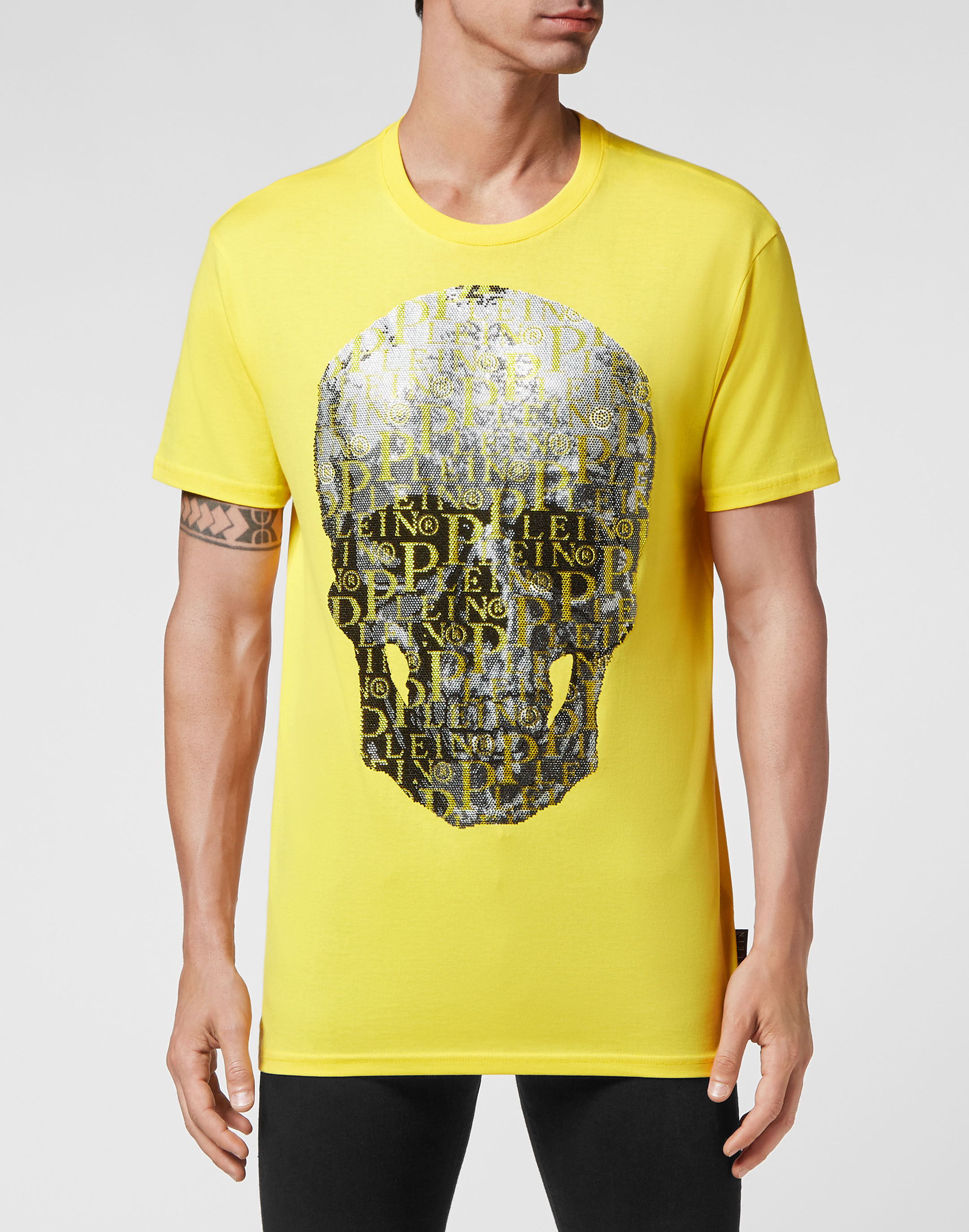 T-shirt Round Neck SS Skull and Plein with Crystals | Philipp