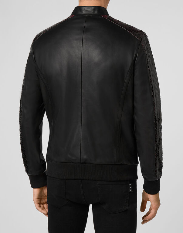 Leather Moto Jacket Luxury | Philipp Plein Outlet
