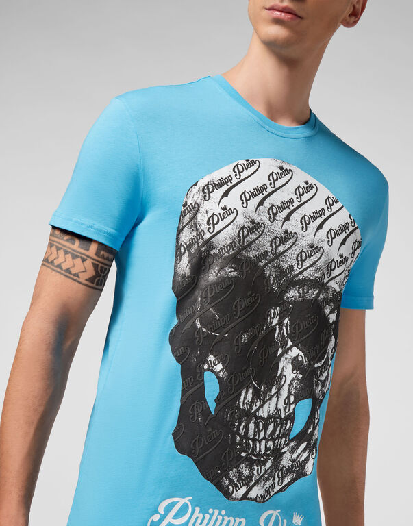 T-shirt Round Neck SS Allover skull | Philipp Plein Outlet