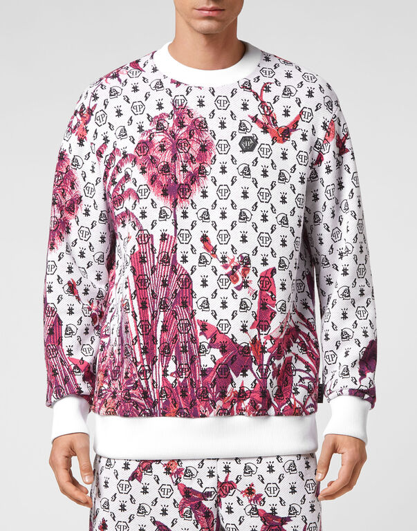 Sweatshirt Round Neck LS Flowers | Philipp Plein Outlet