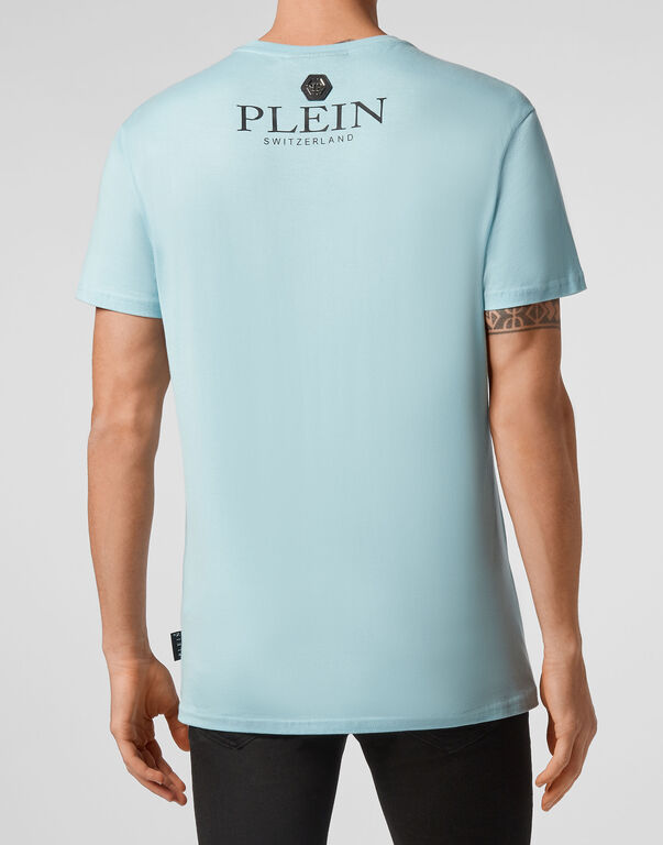 T-shirt Round Neck SS Outline Skull crystal | Philipp Plein Outlet