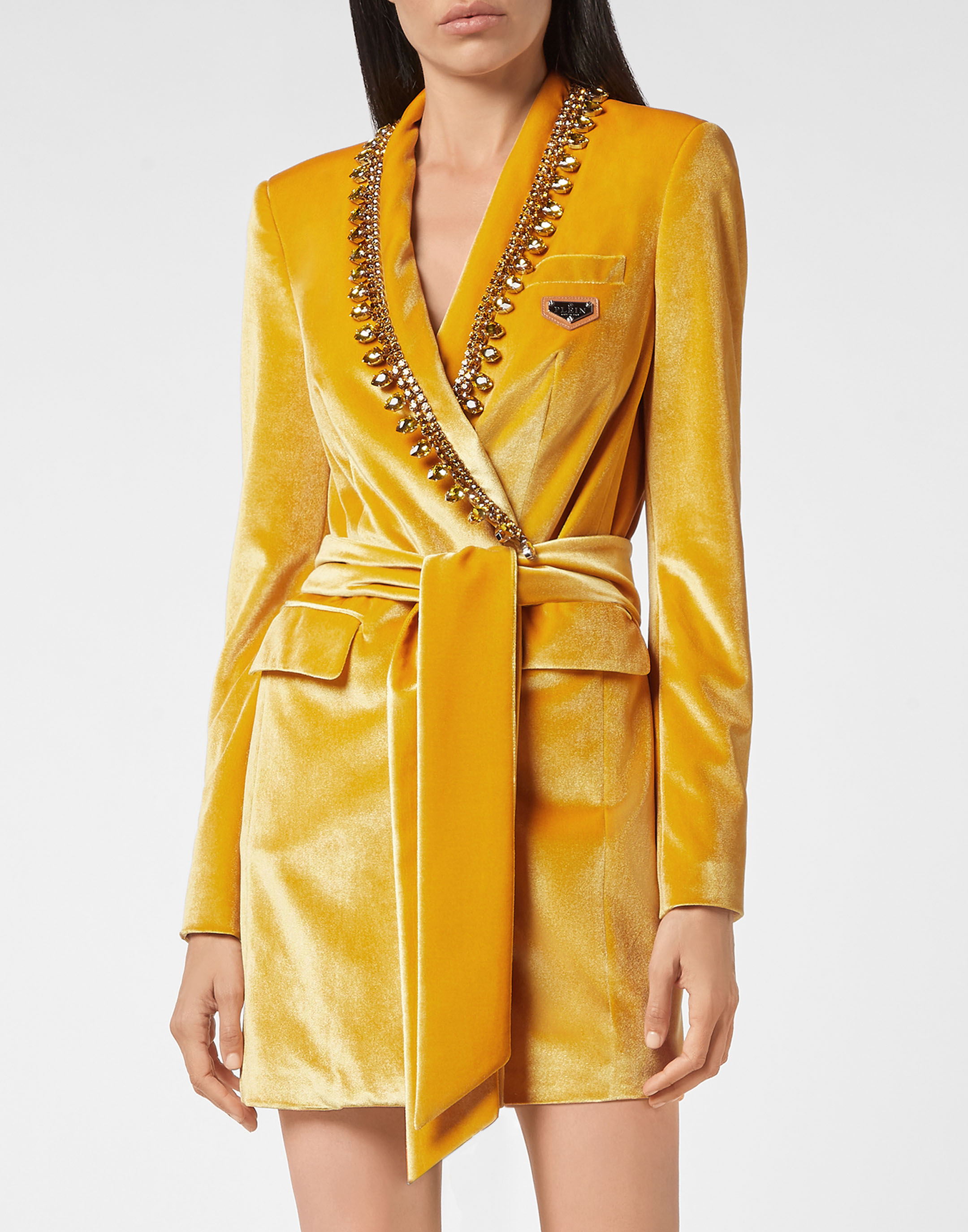 Velvet Blazer Dress Iconic Plein | Philipp Plein Outlet