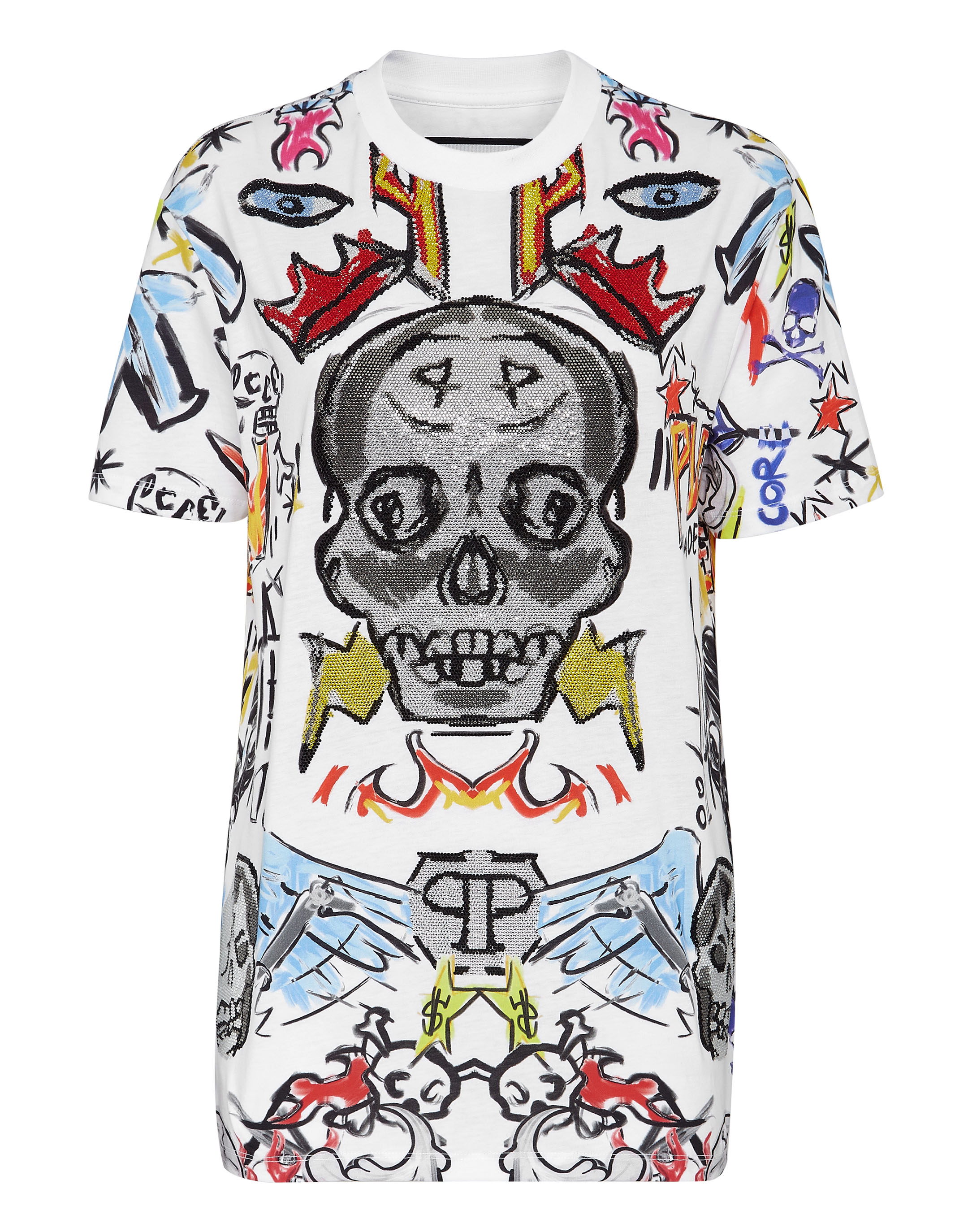 T-shirt Man Fit with Crystals | Philipp Plein Outlet