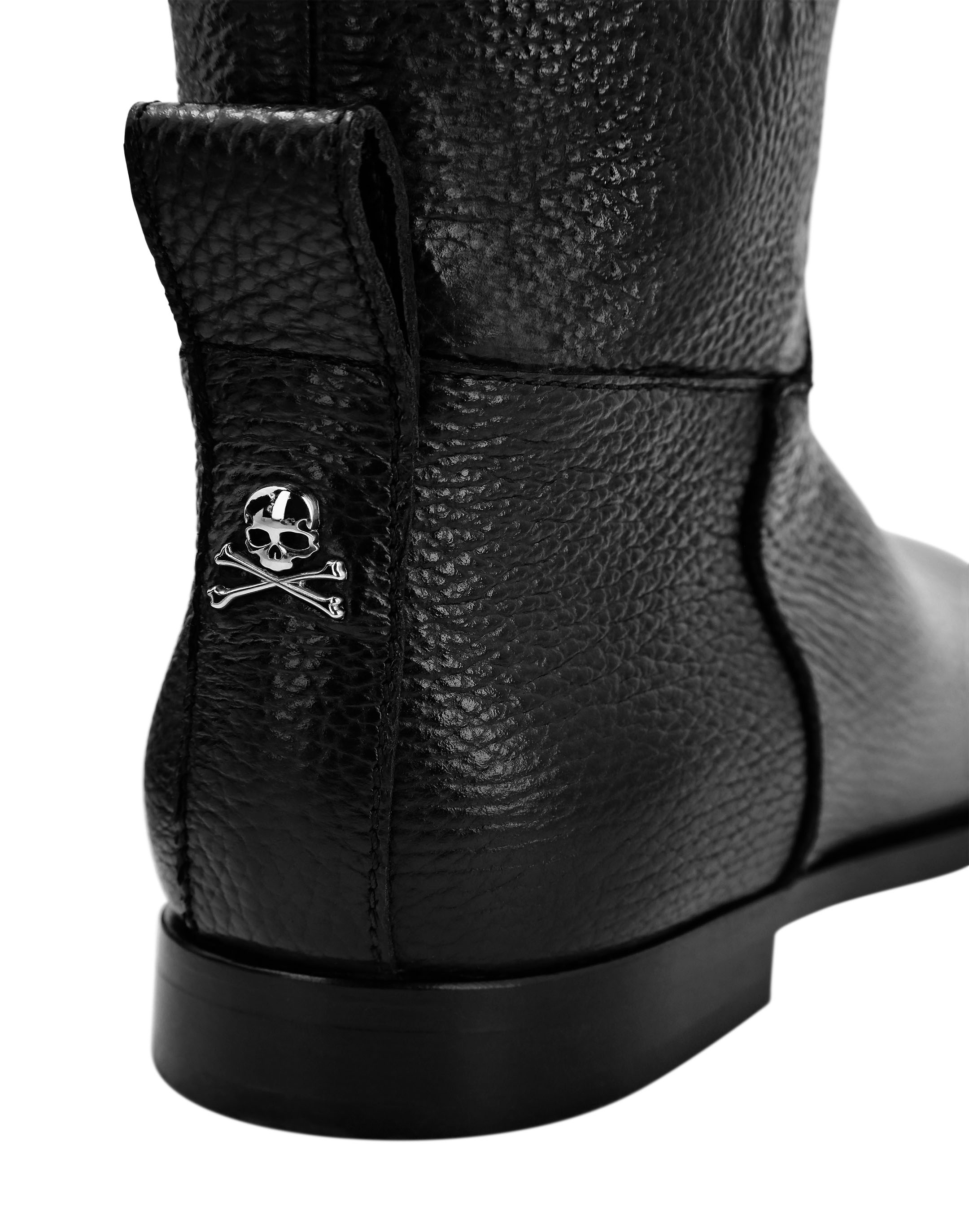 Leather Boots Lo-Heels Mid Monogram | Philipp Plein Outlet