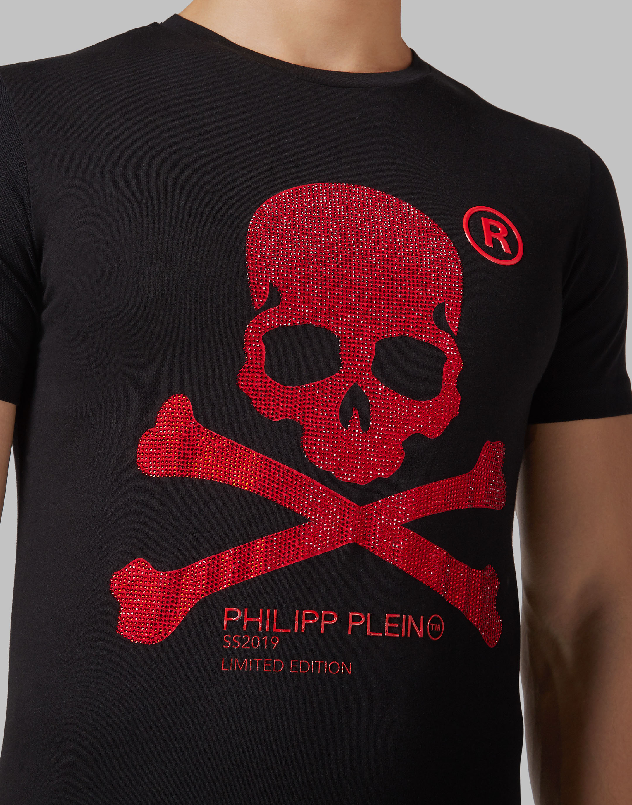 T-shirt Black Cut Round Neck Skull | Philipp Plein Outlet