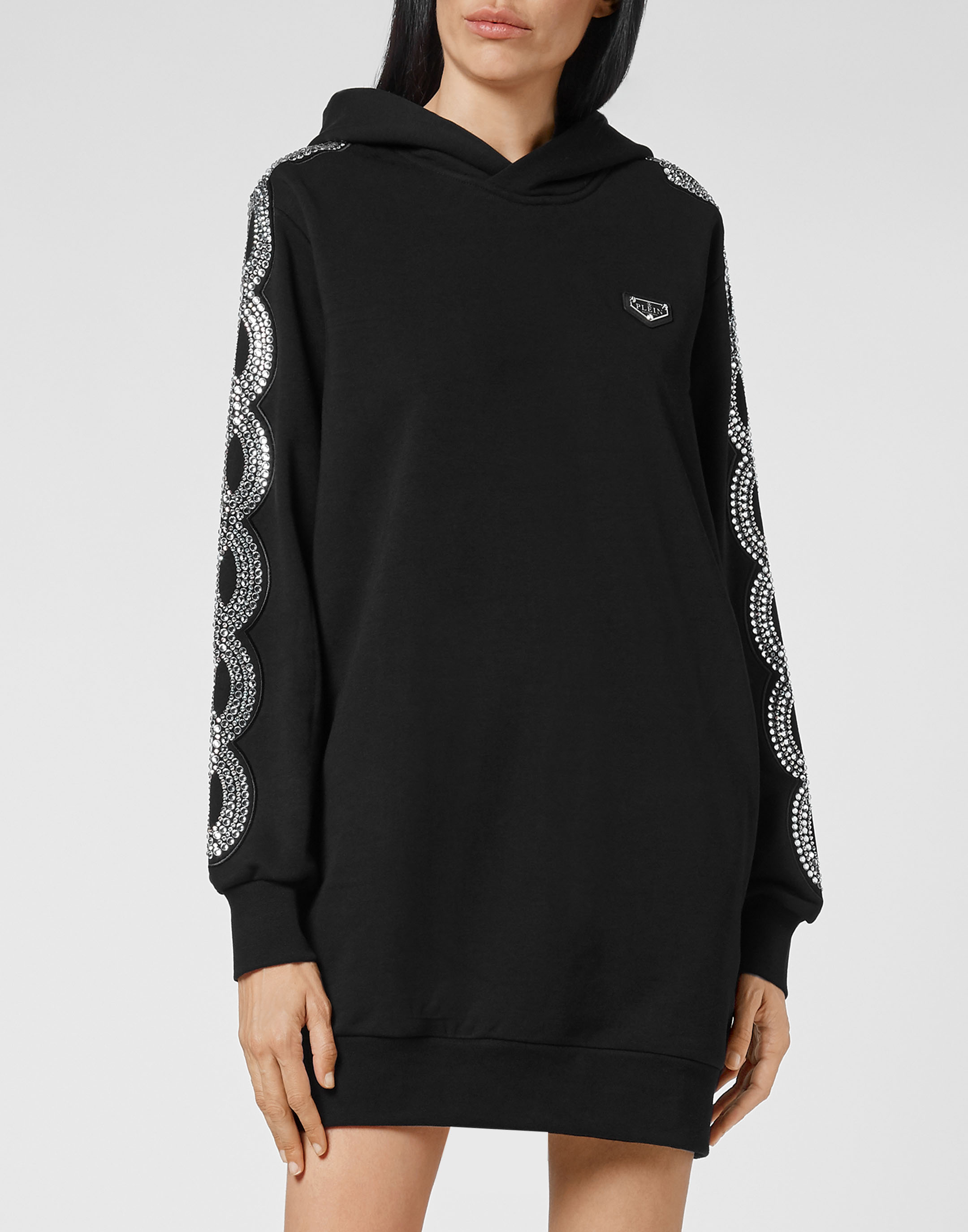 Jogging Hoodie Day Dress Crystal Cable | Philipp Plein Outlet