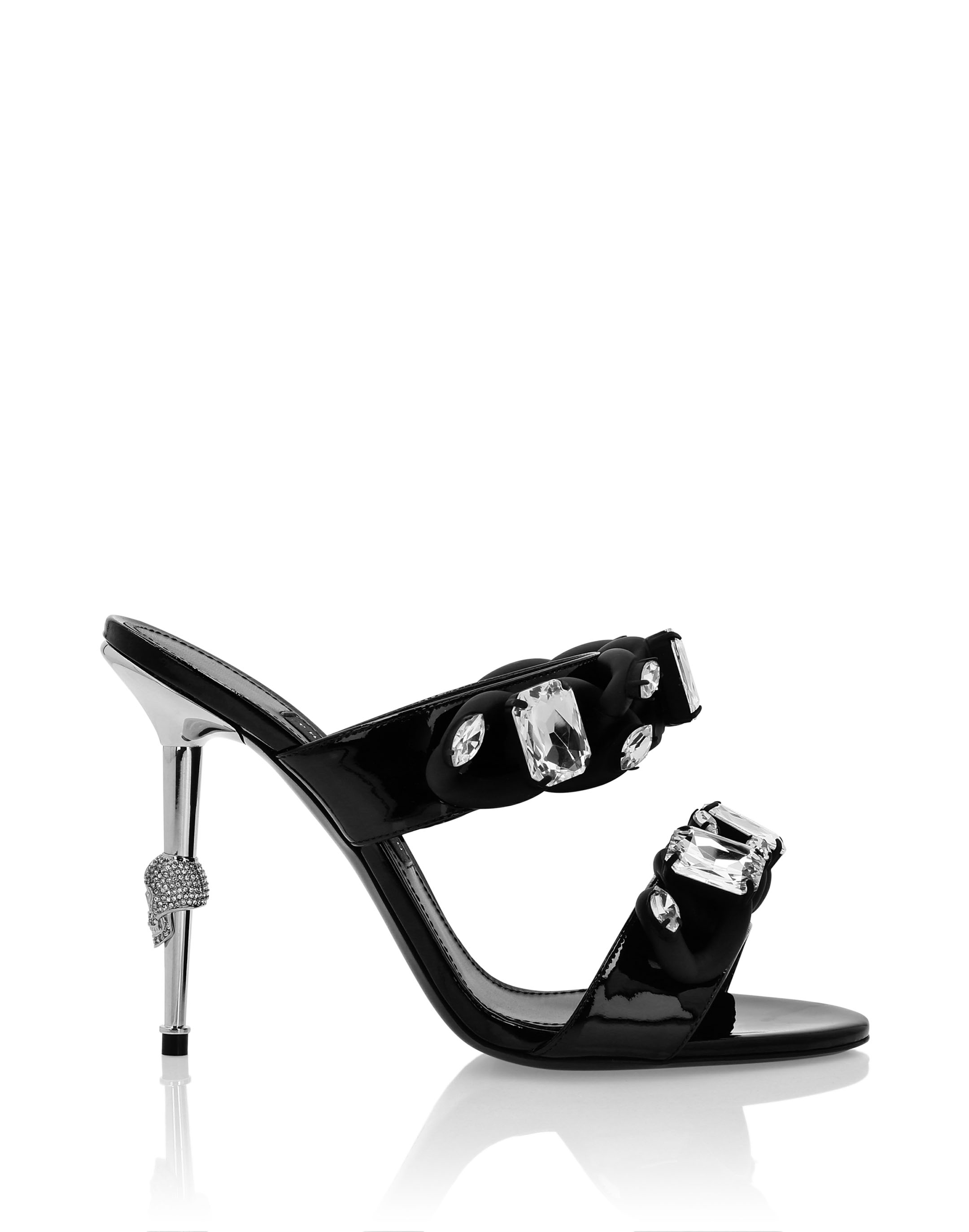 Patent leather Sandals High Heels Chains | Philipp Plein Outlet