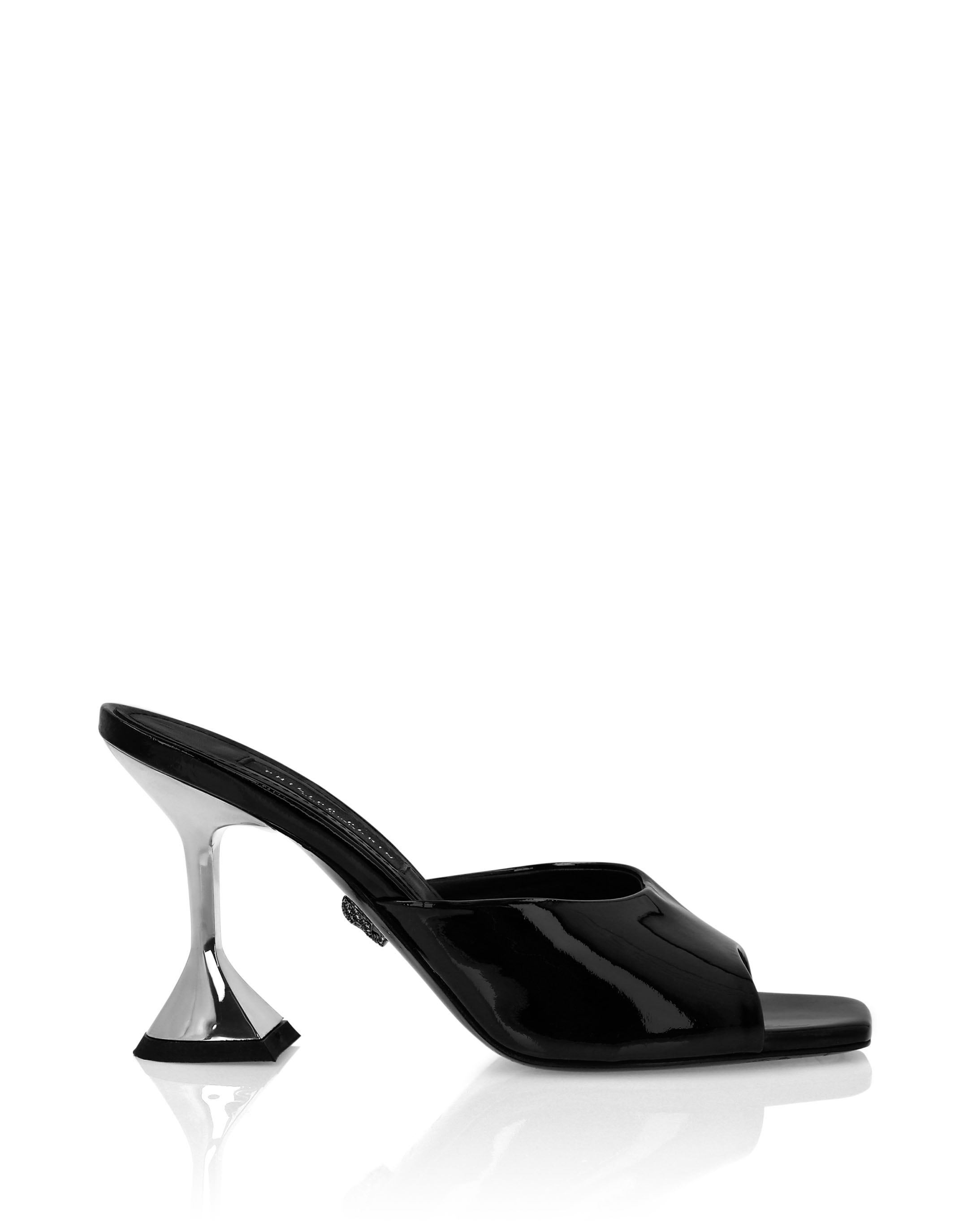 Patent Leather Sandals Mid Heels Iconic Plein | Philipp Plein Outlet