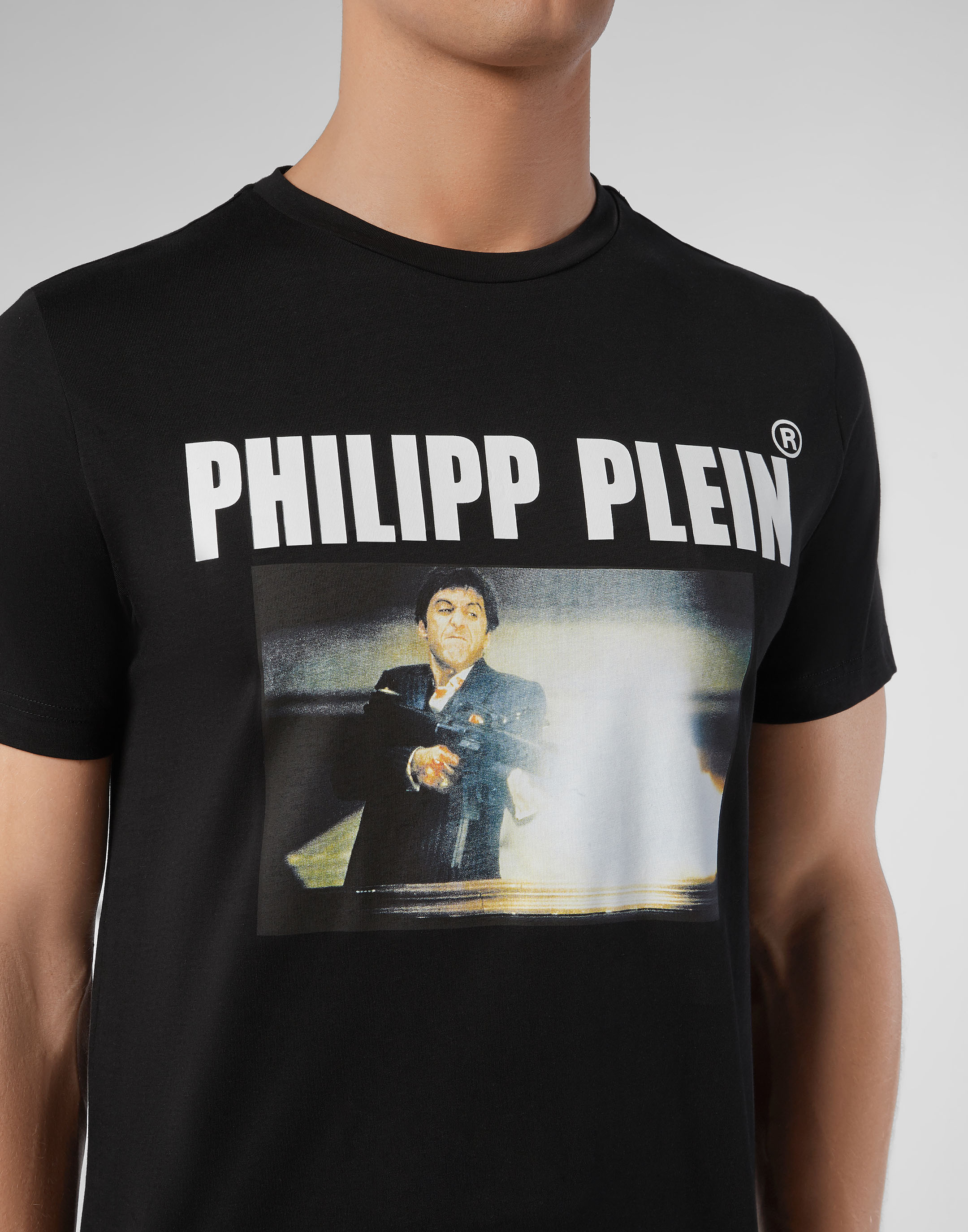 T-shirt Platinum Cut Round Neck Scarface | Philipp Plein Outlet