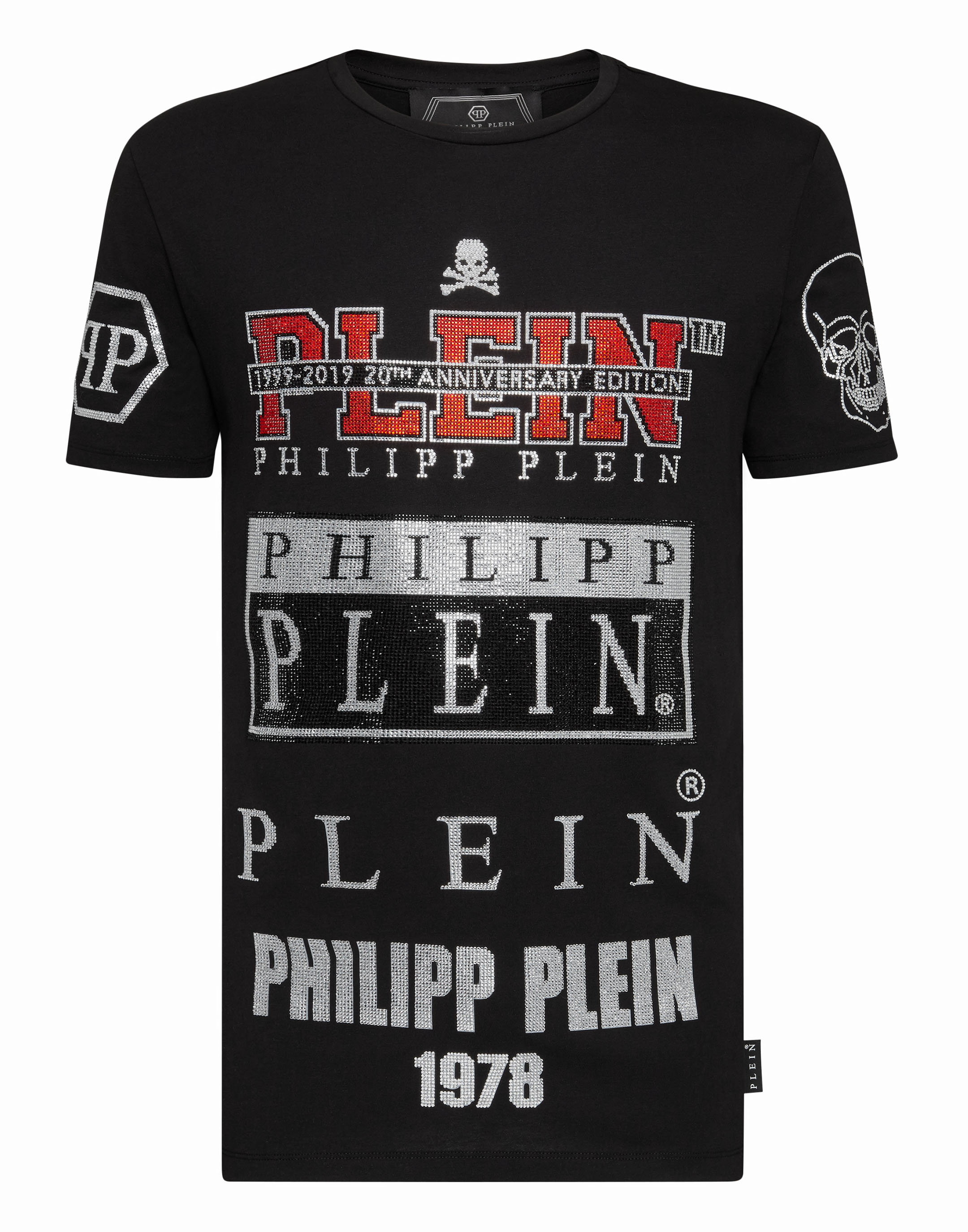 T-shirt Platinum Cut Round Neck Logos | Philipp Plein Outlet