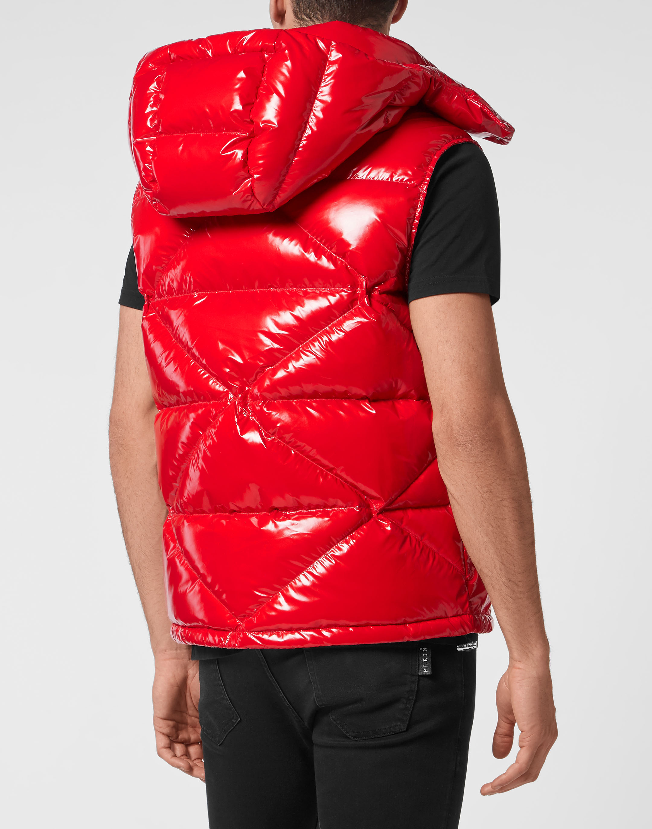 Sleeveless Quilted Down Jacket Hexagon | Philipp Plein Outlet