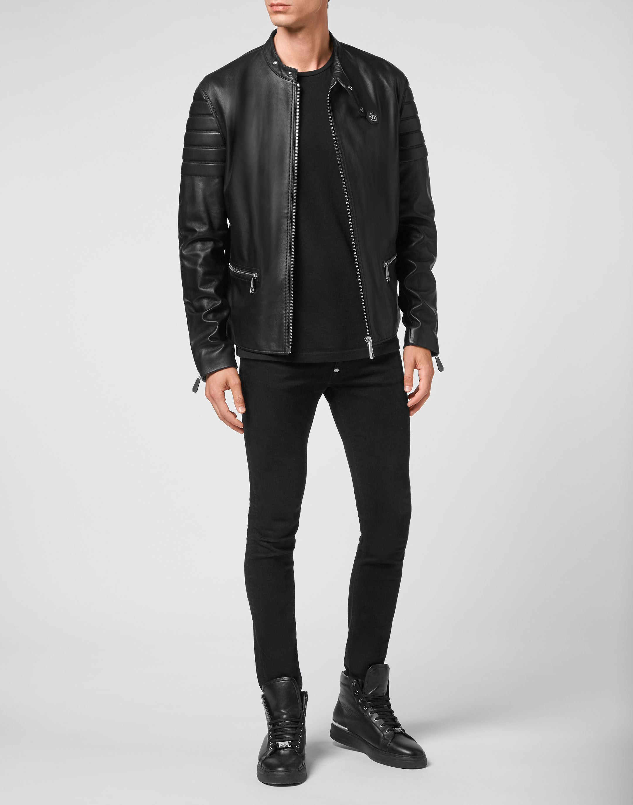 Leather Moto Jacket Dobermann | Philipp Plein Outlet