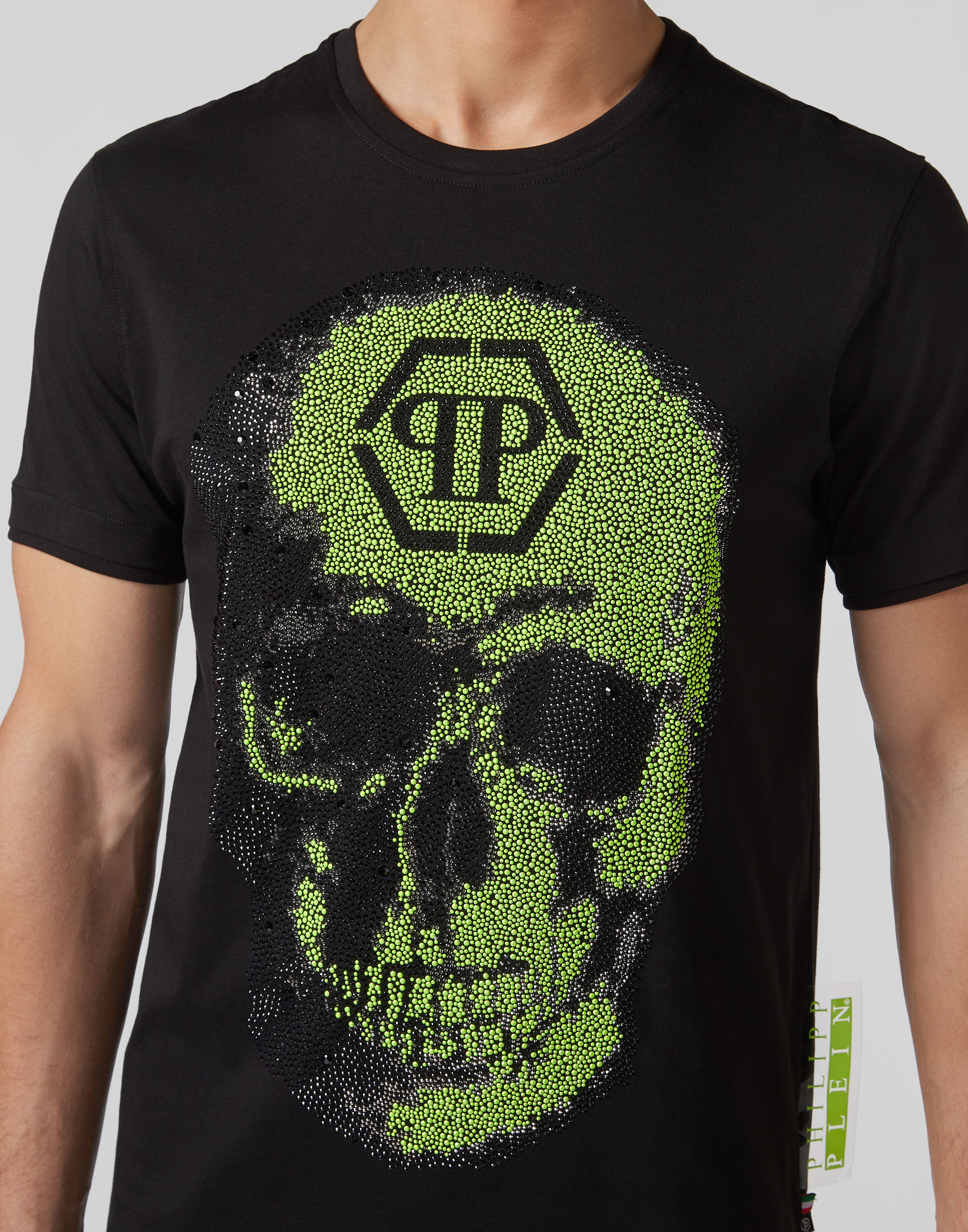 T-shirt Black Cut Round Neck Skull | Philipp Plein Outlet