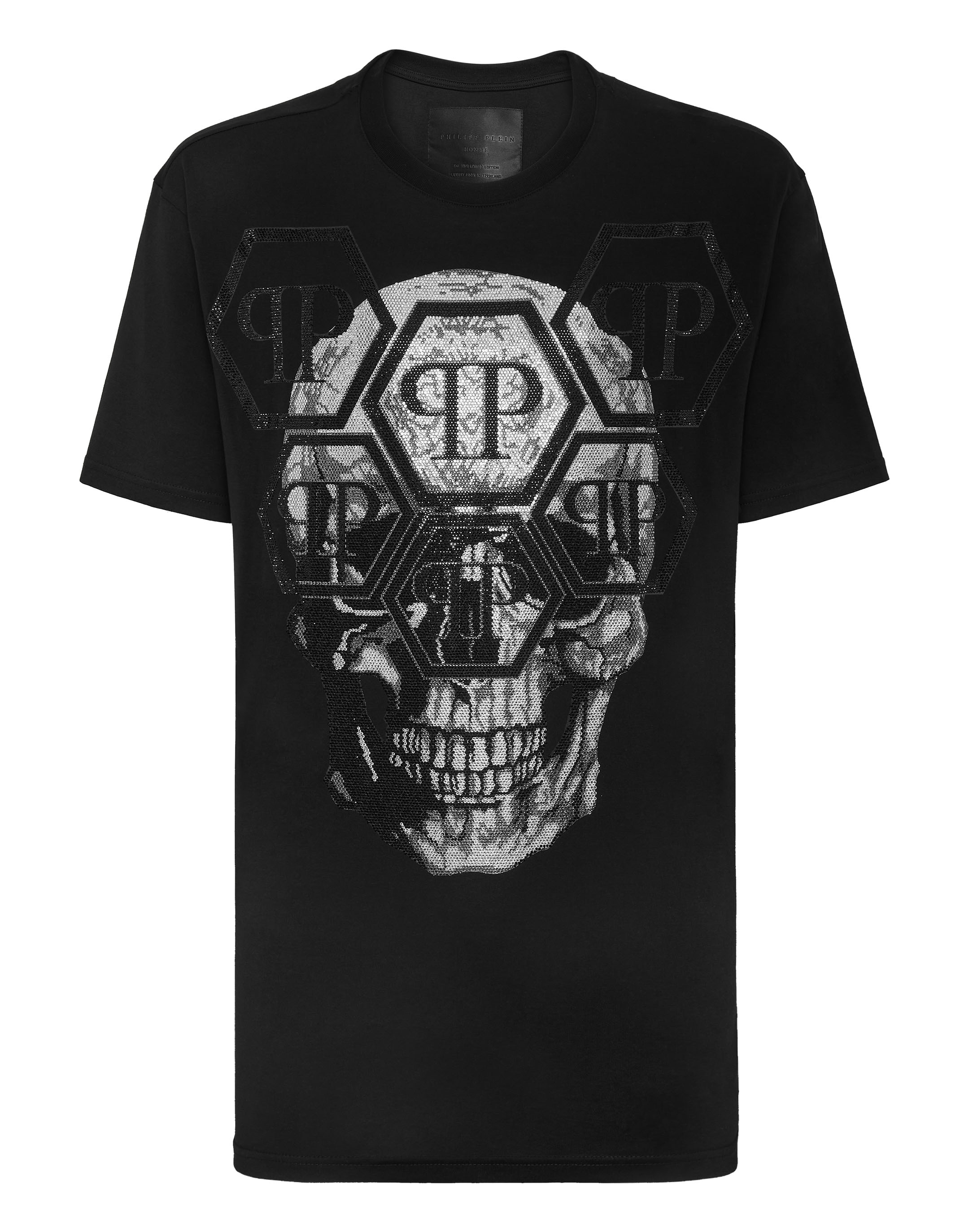 T-shirt Round Neck SS Skull with Crystals | Philipp Plein Outlet