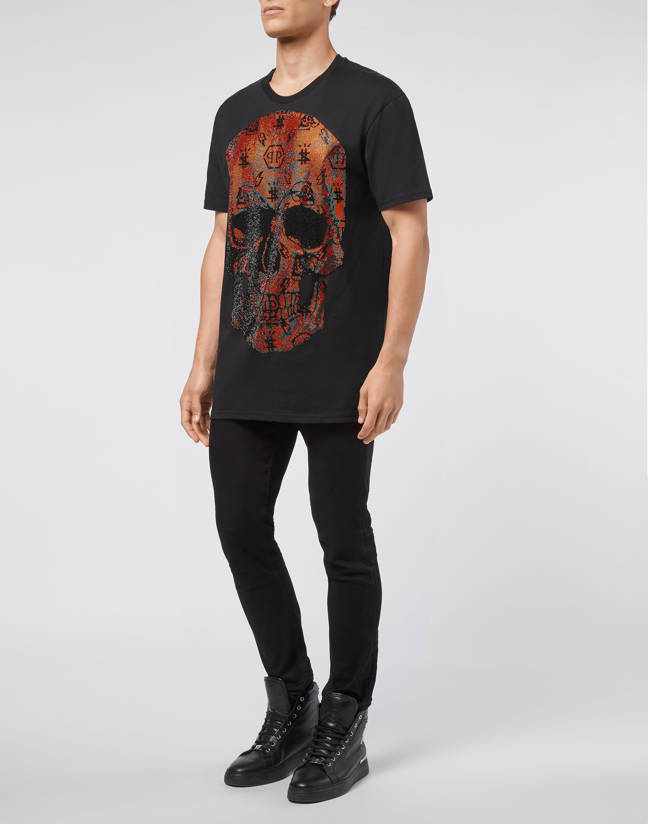 T-shirt Round Neck SS stones Skull | Philipp Plein Outlet