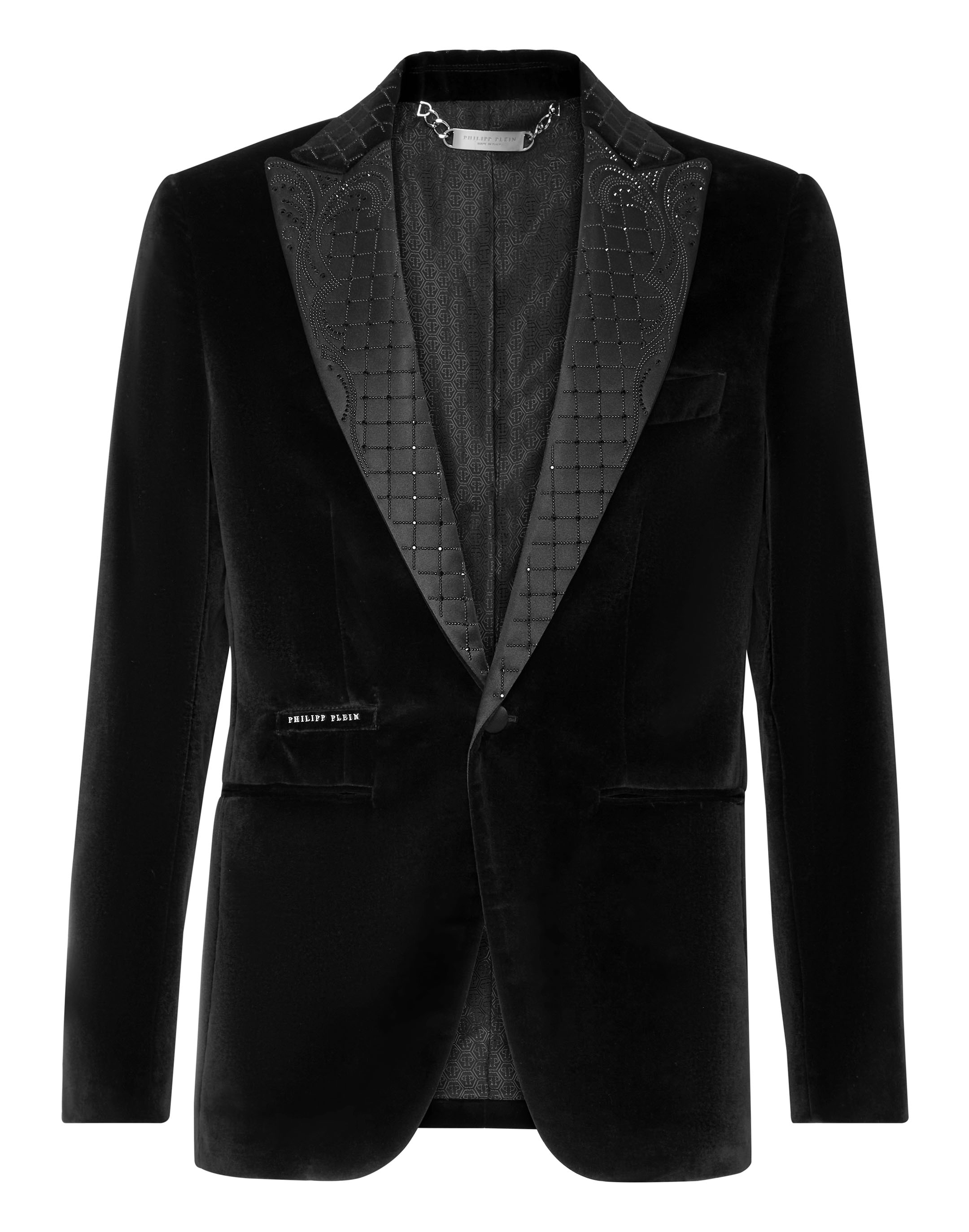Velvet Blazer Lord Fit with Crystals | Philipp Plein Outlet