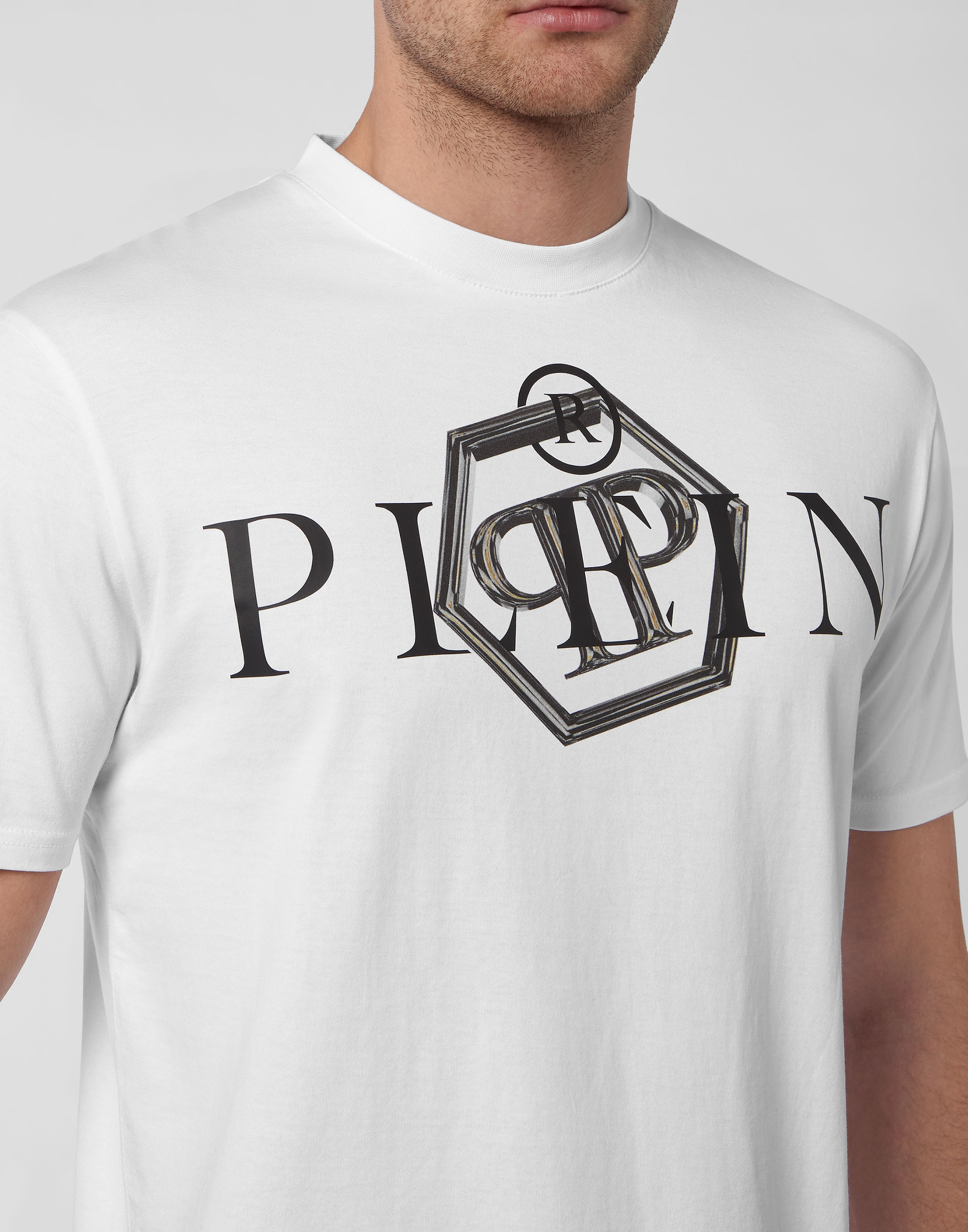 Philipp Plein SS Chrome round-neck T-shirt - Farfetch