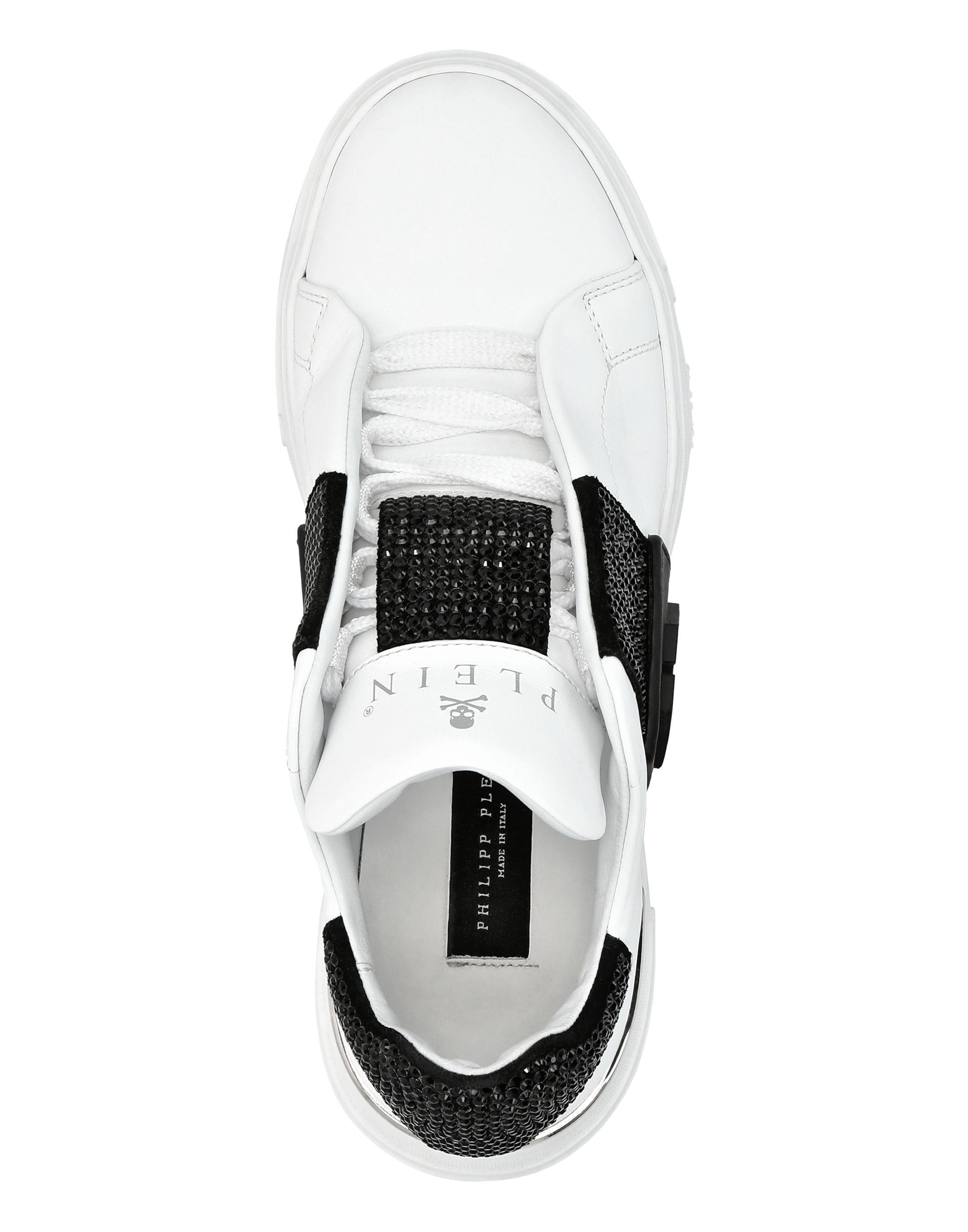 LO-TOP SNEAKERS PHANTOM KICK$ LEATHER HEXAGON WITH Crystals | Philipp Plein  Outlet