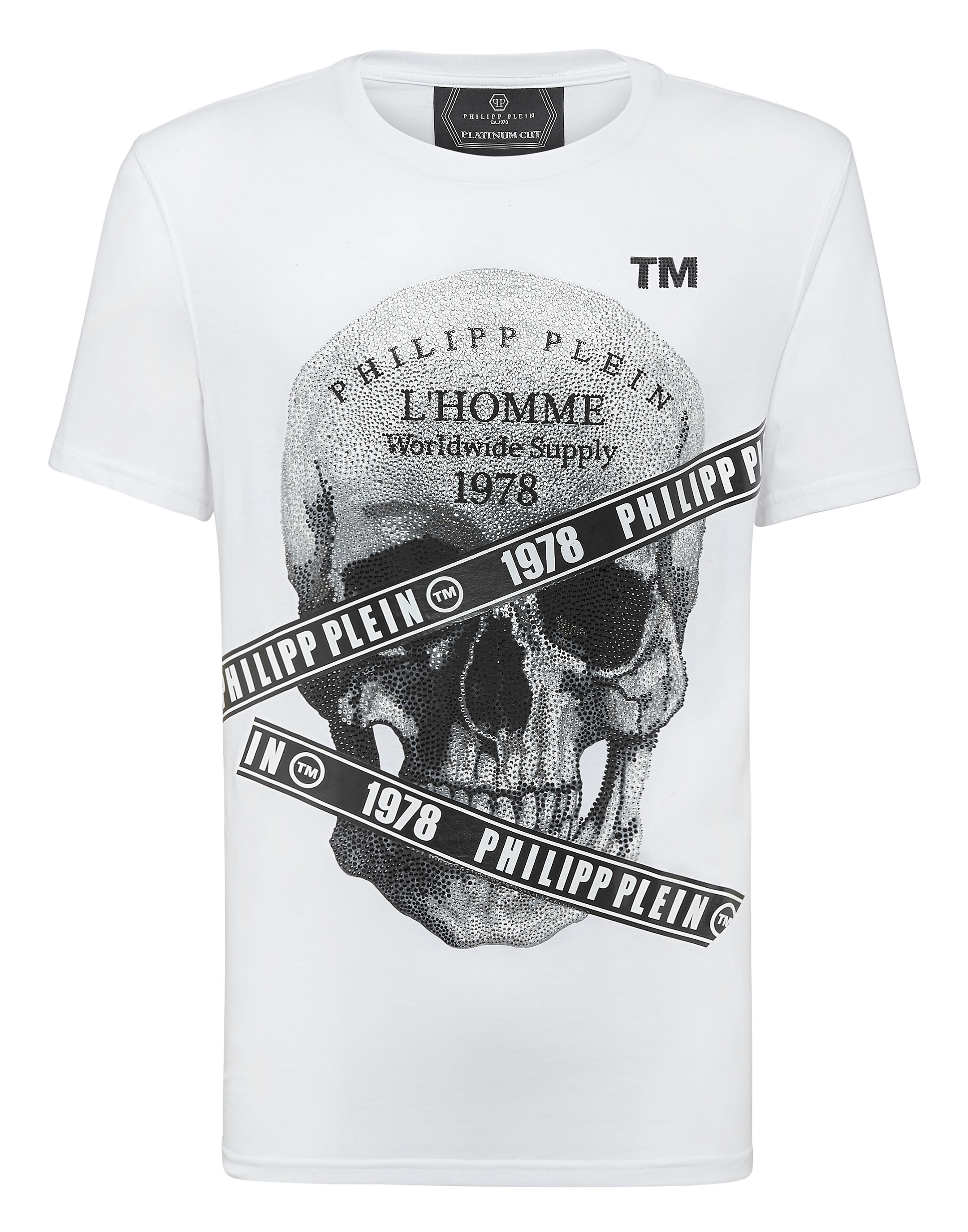 T-shirt Platinum Cut Round Neck Philipp Plein TM | Philipp Plein Outlet