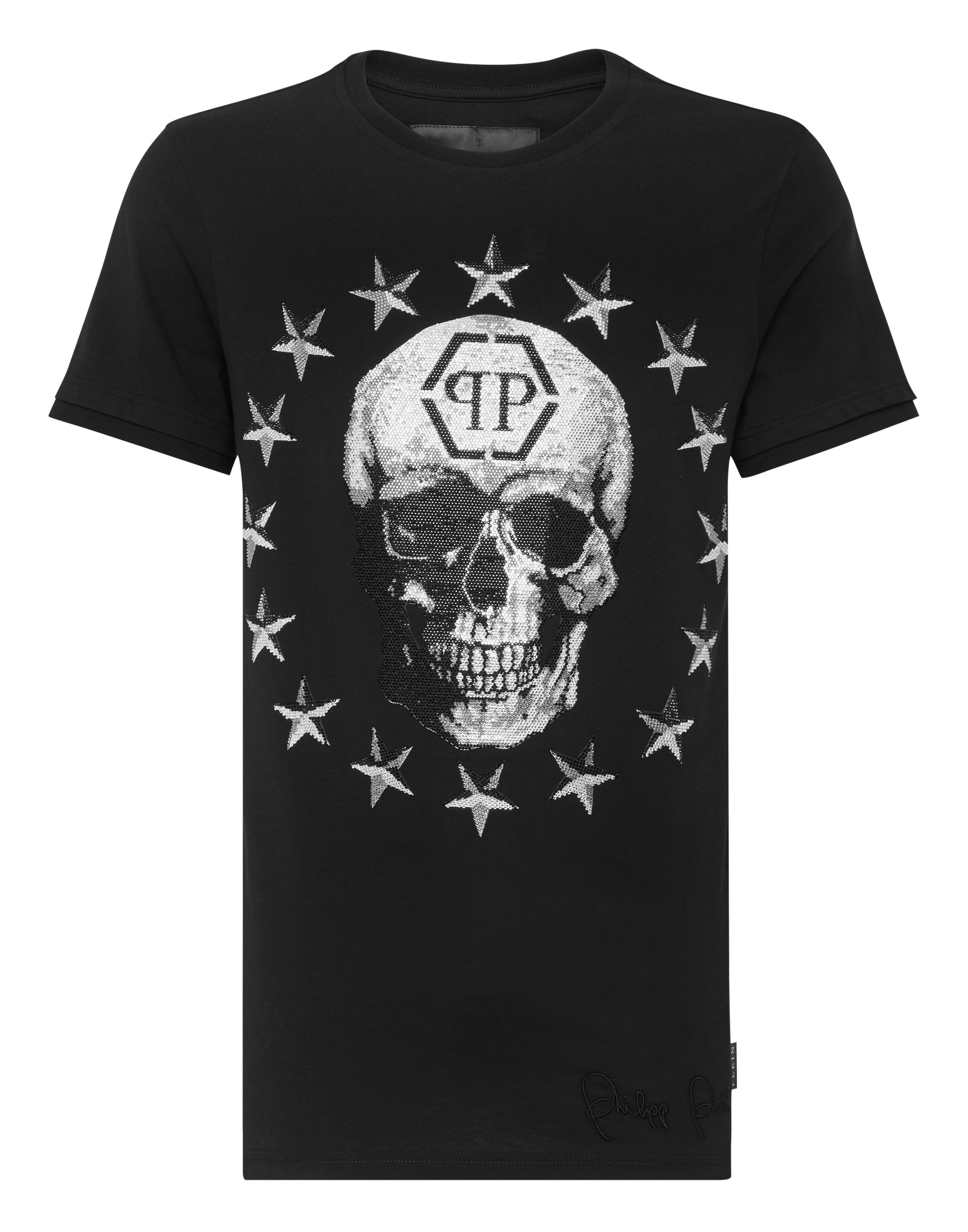 T-shirt Round Neck SS Stars and skull | Philipp Plein Outlet