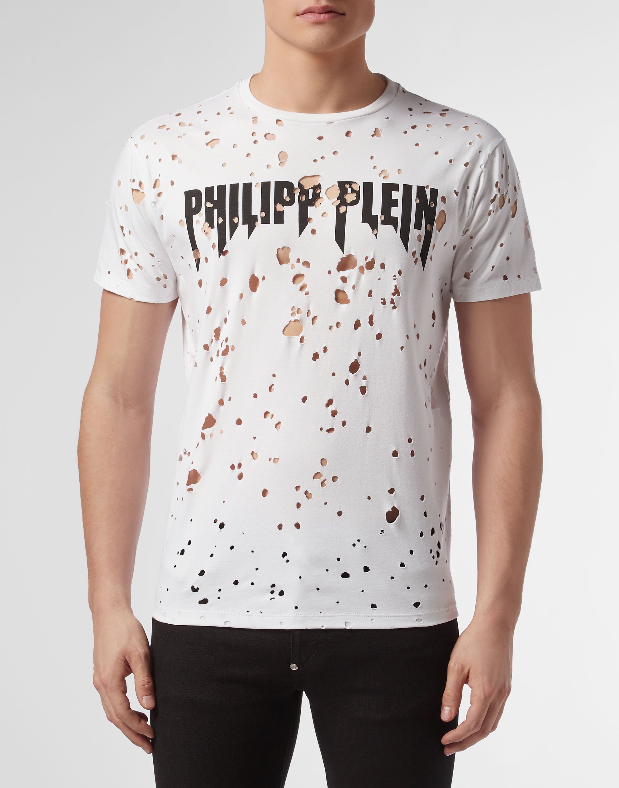 T-shirt Round Neck SS Destroyed | Philipp Plein Outlet