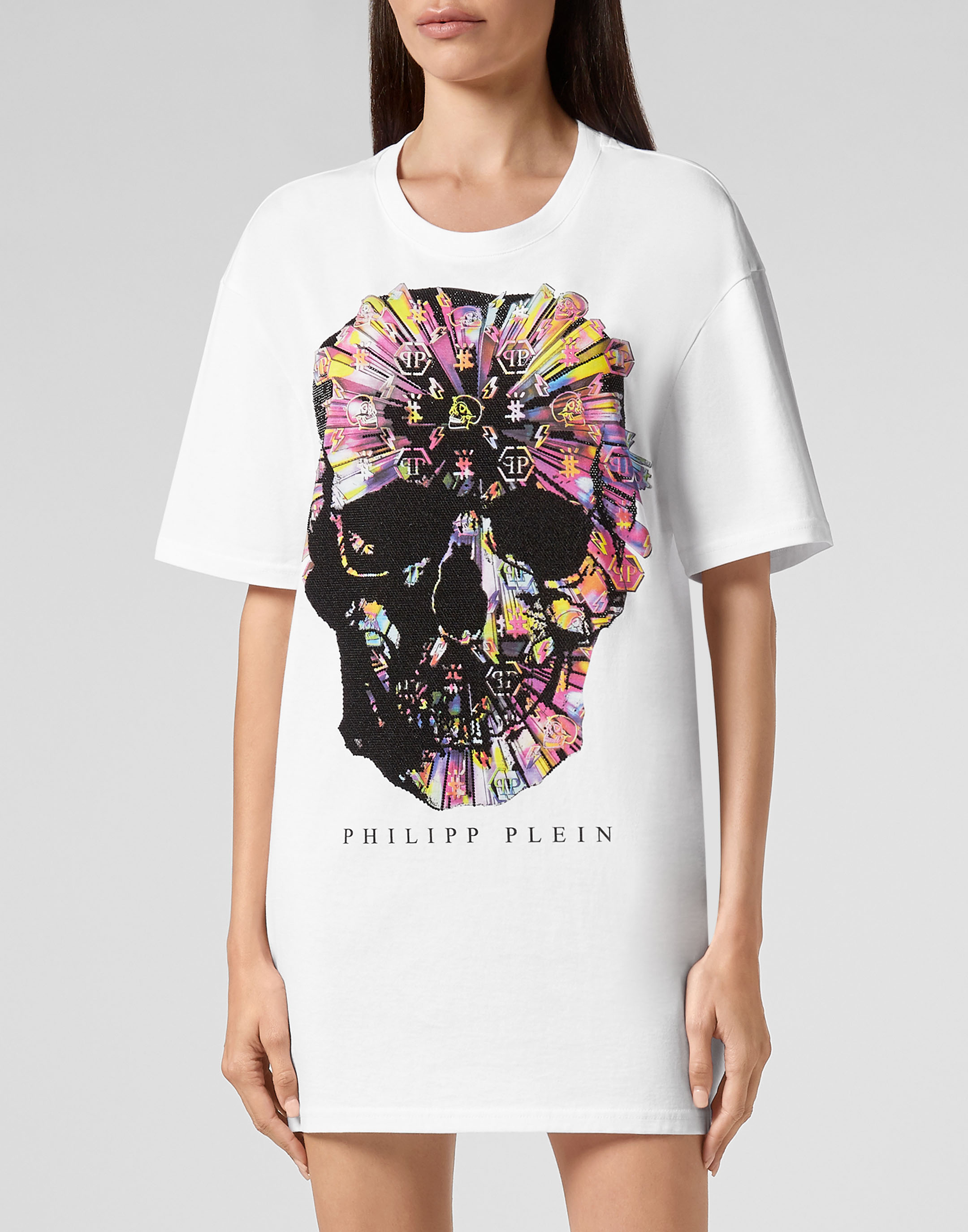 T-shirt Round Neck SS Plein Skull Colorful Outlet Philipp 