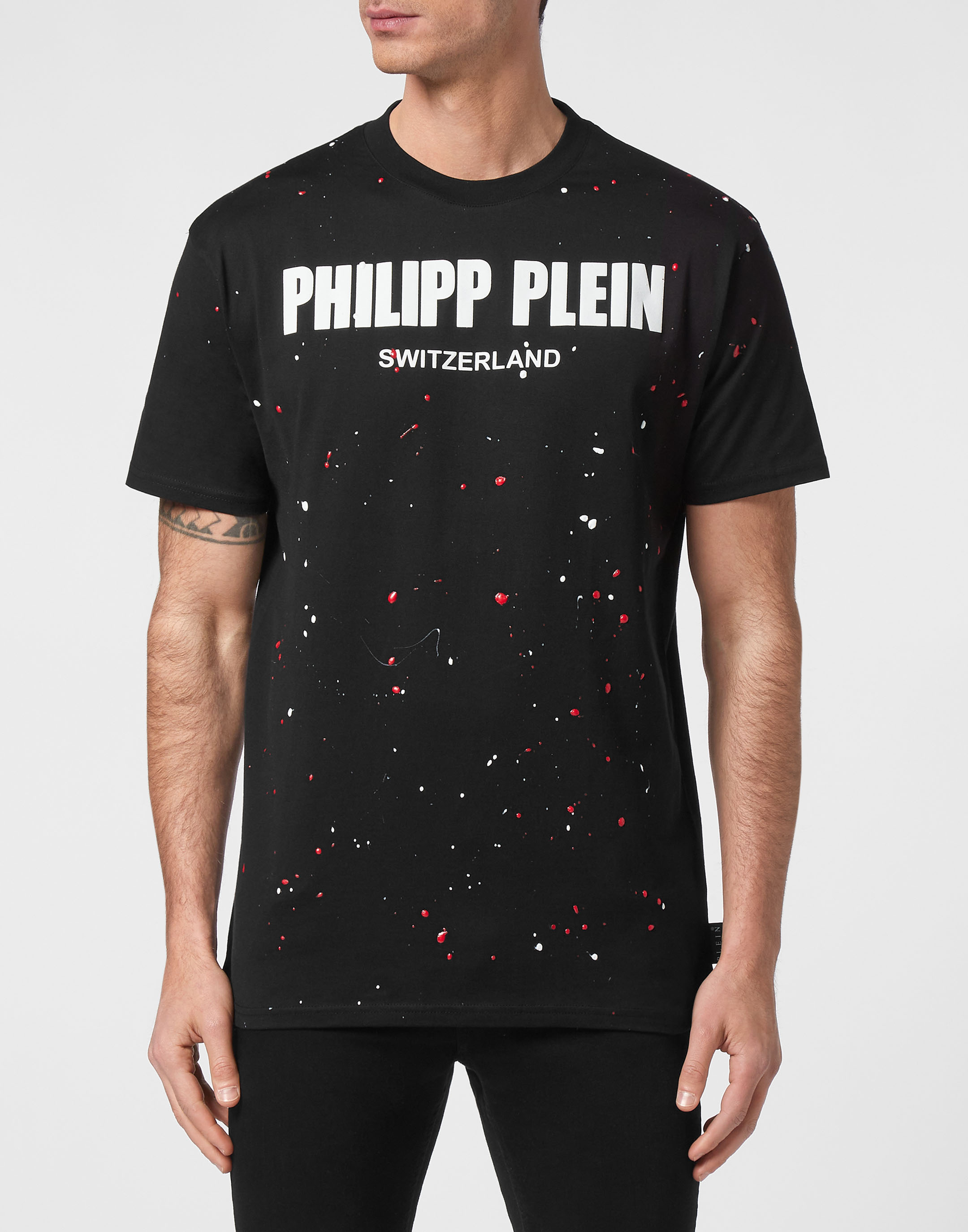 T-shirt Round Neck SS Hand Painted Philipp Plein TM | Philipp Plein Outlet