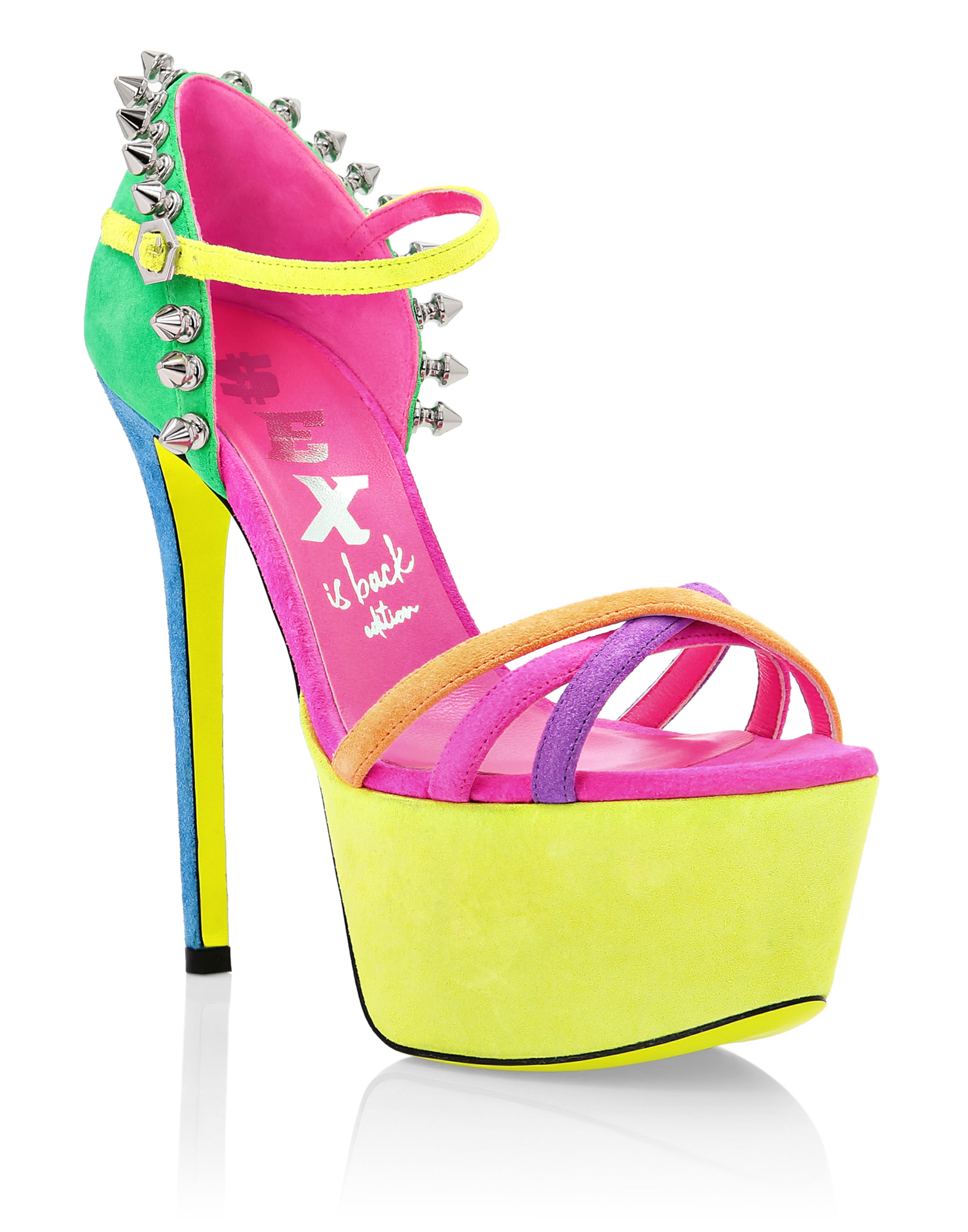Suede Sandals High Heels Colorfull | Philipp Plein Outlet