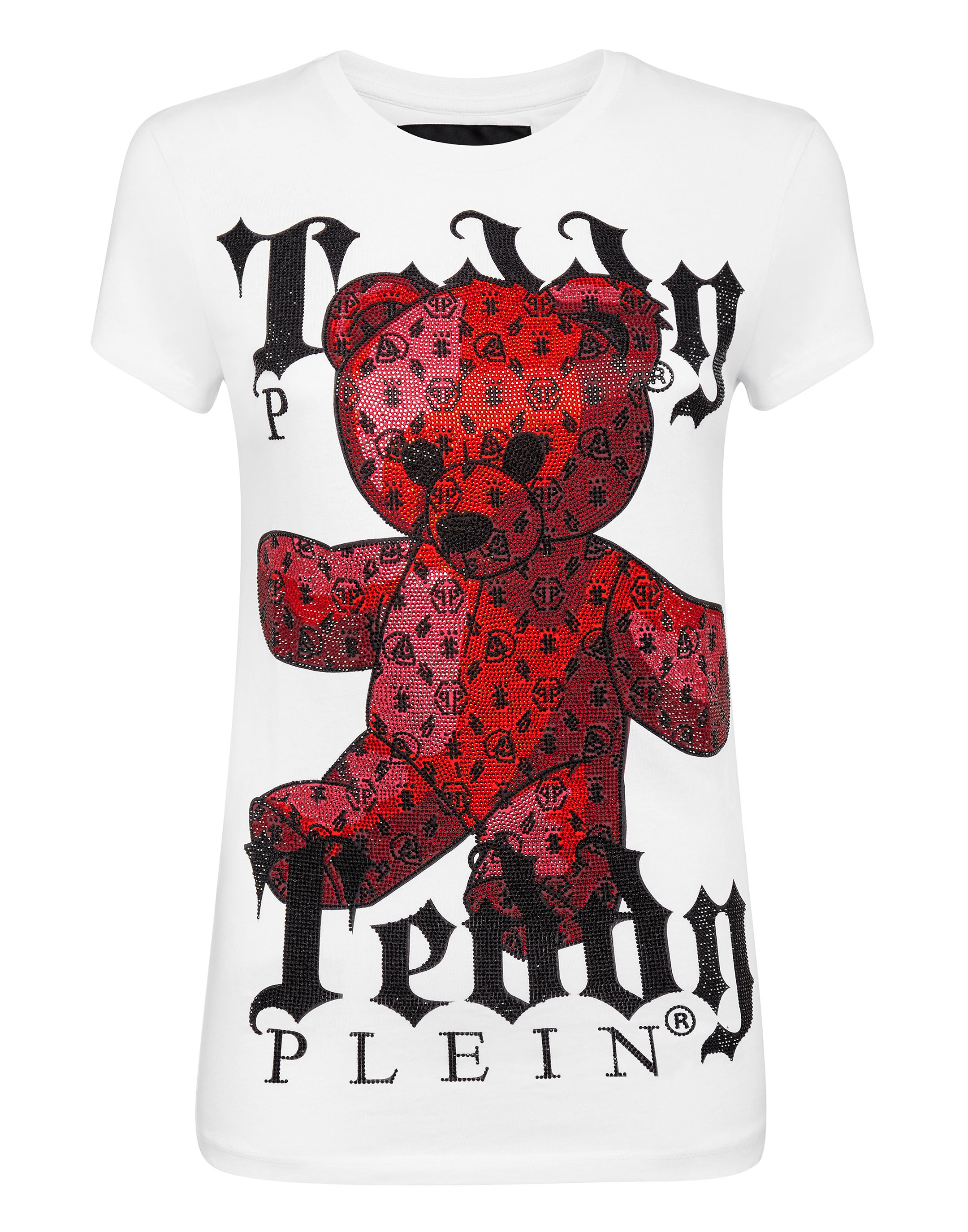 T-shirt Round Neck SS Monogram Teddy Bear | Philipp Plein Outlet