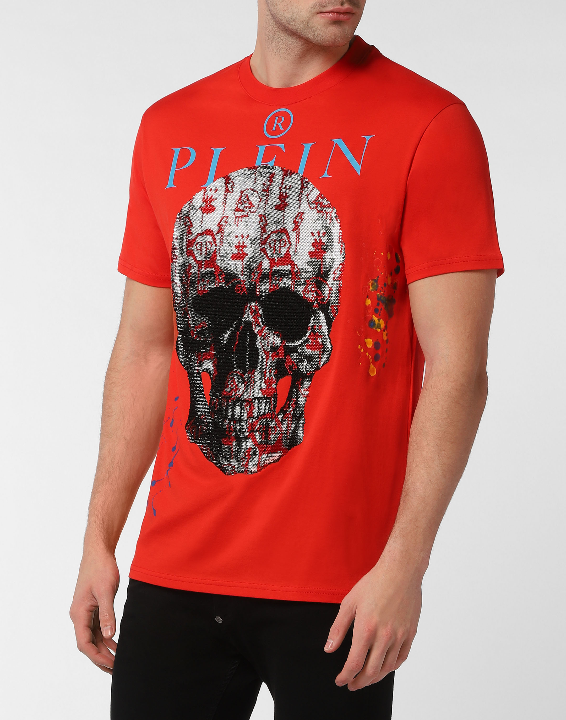 T-shirt Round Neck SS with Crystals | Philipp Plein Outlet
