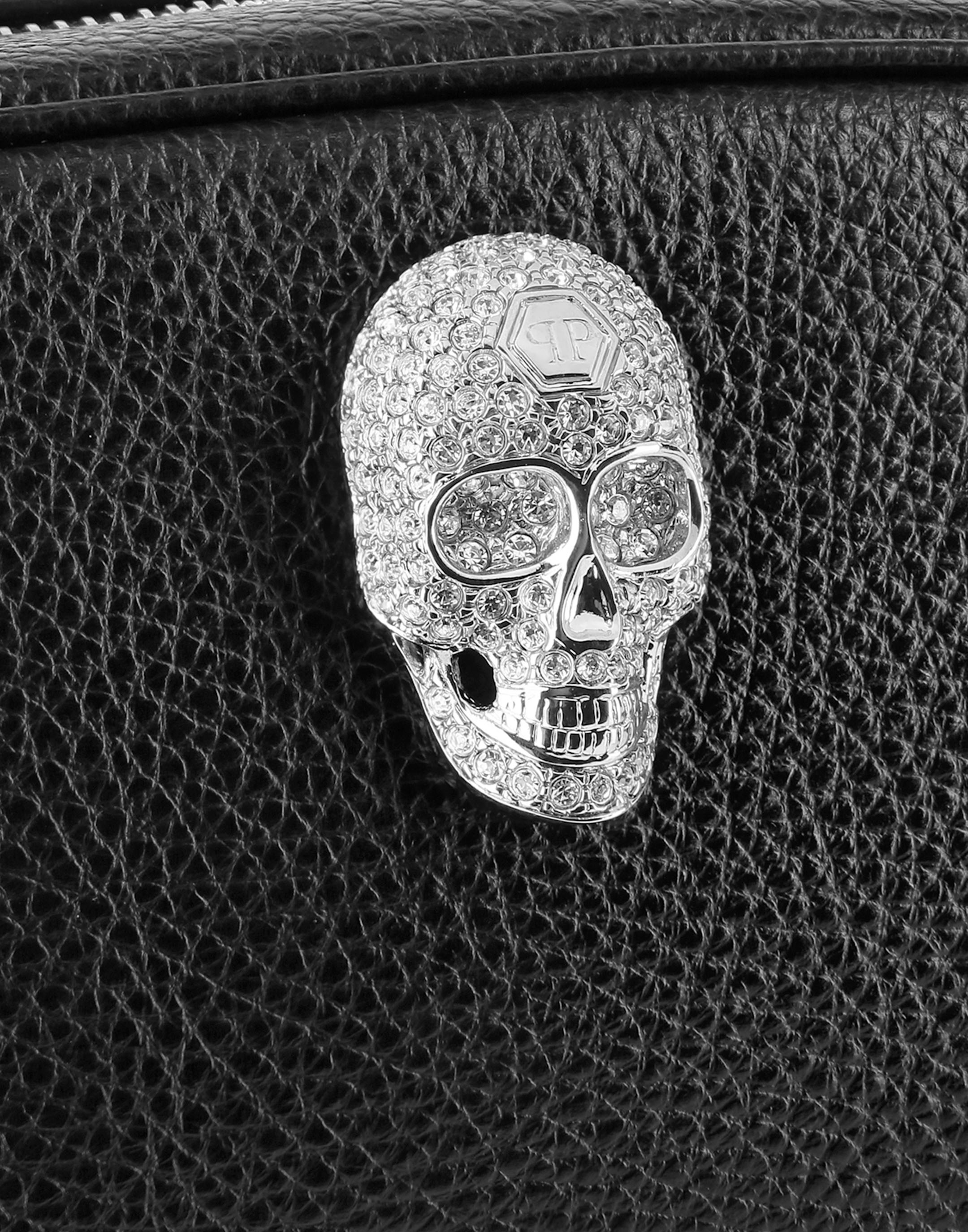 Studded Skull Hobo Bag in Vinyl Material – www.