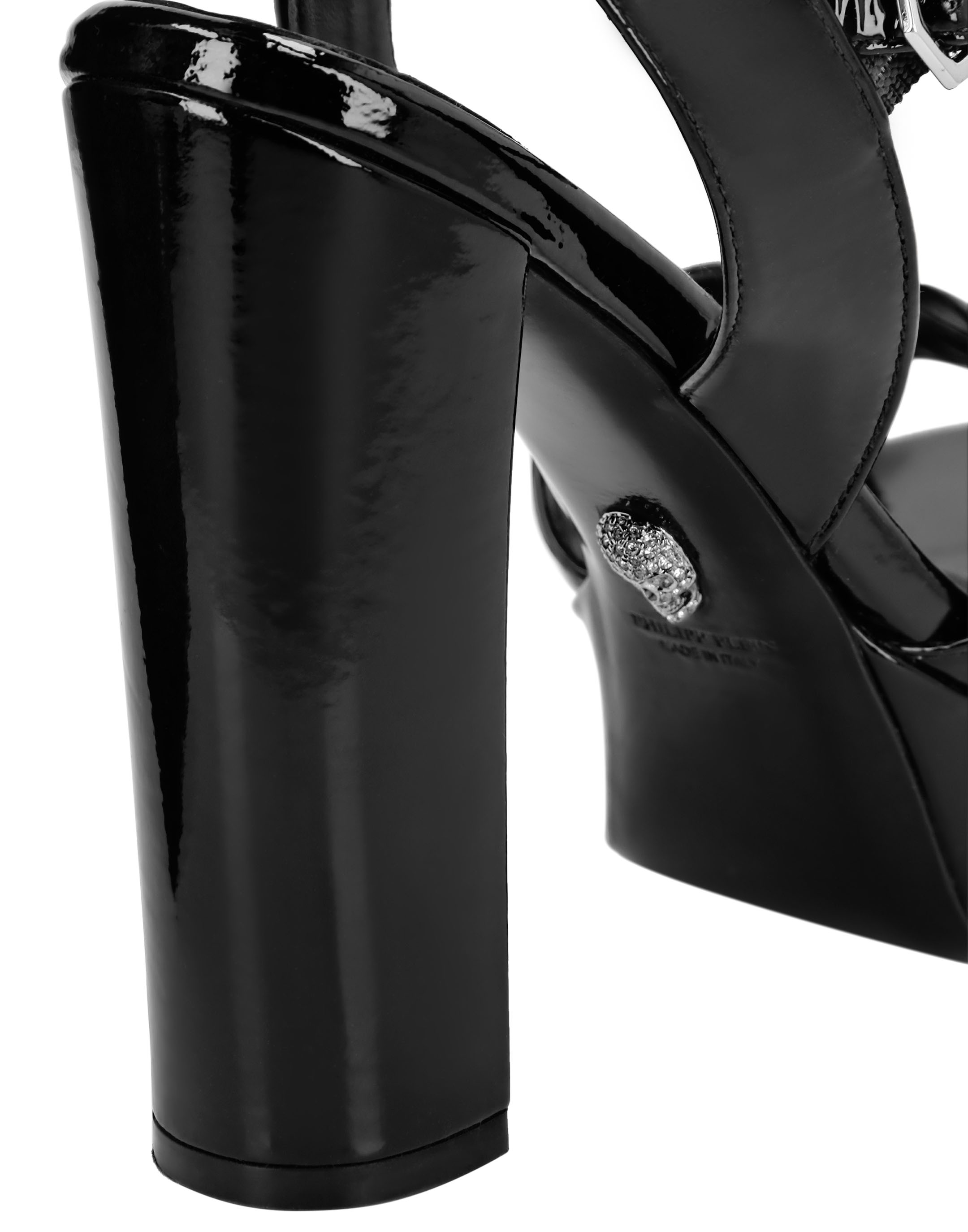 Patent leather Sandals High Heels Iconic Plein | Philipp Plein Outlet