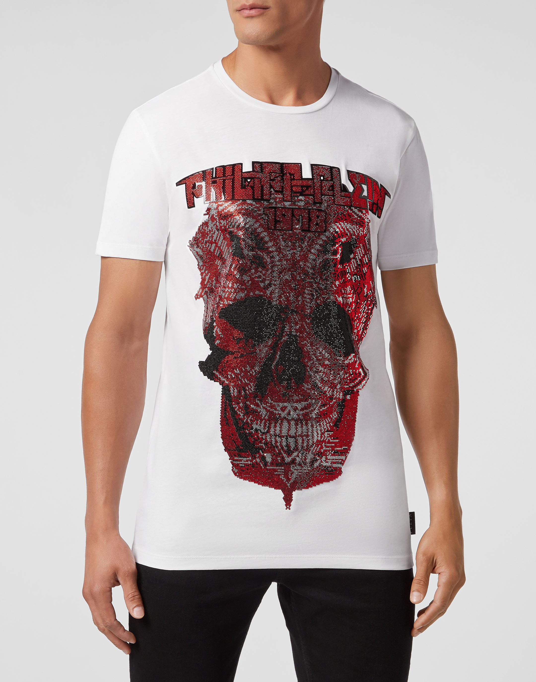 Humanistisk Skeptisk prototype T-shirt Round Neck SS Skull and Plein | Philipp Plein Outlet