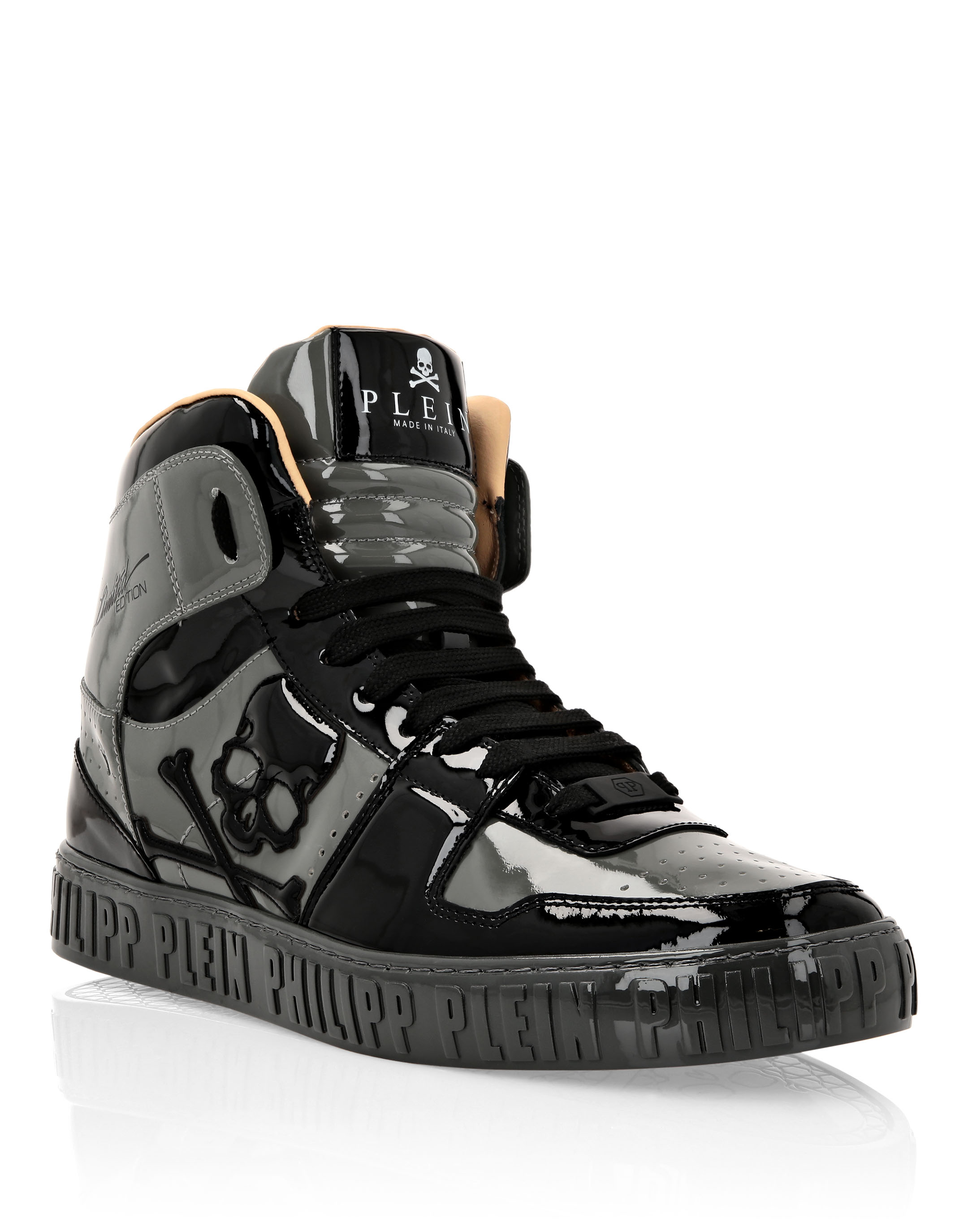 HI-TOP SNEAKERS NOTORIOUS PATENT SKULL | Philipp Plein Outlet