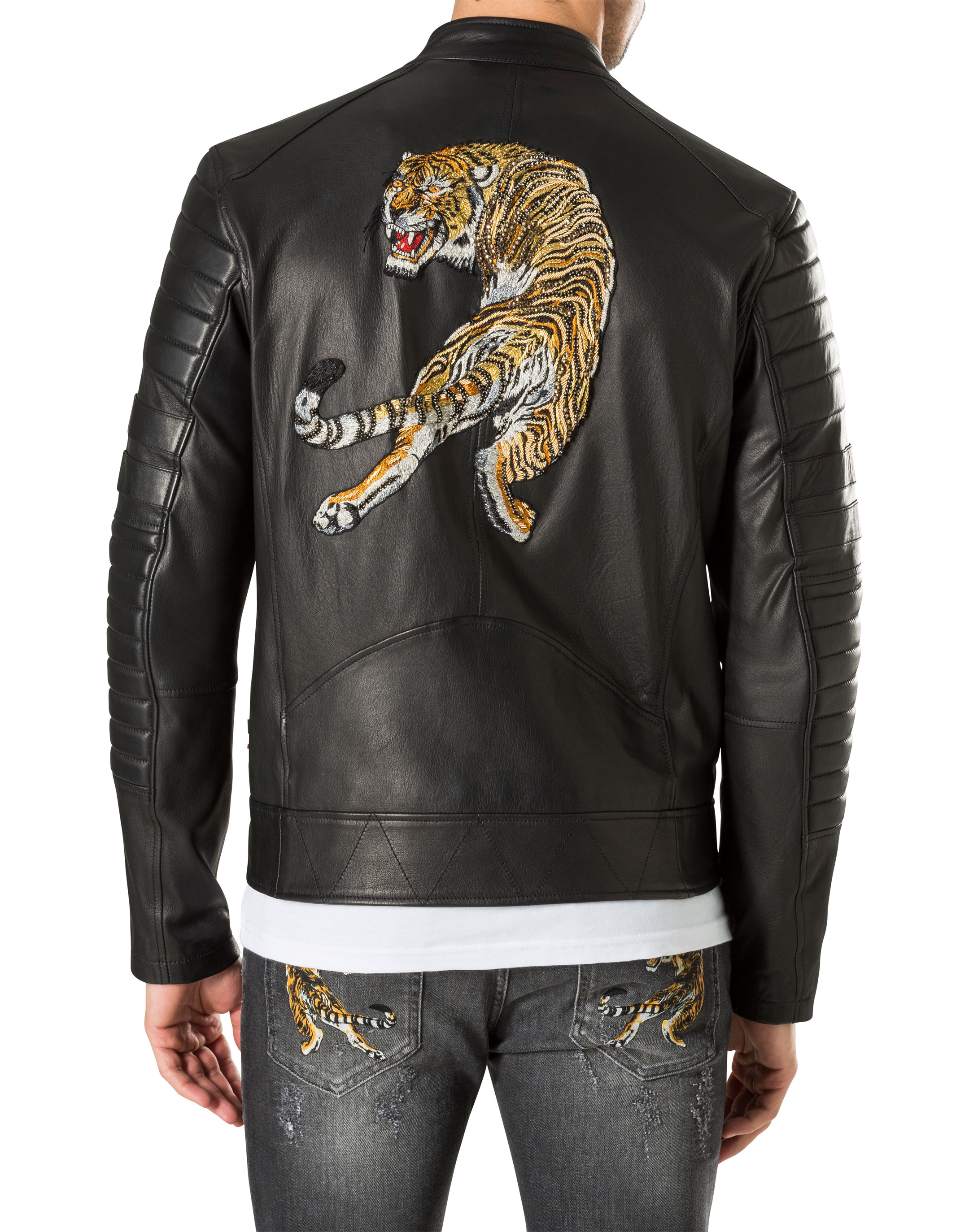 Leather Jacket "Mayday" | Philipp Plein Outlet